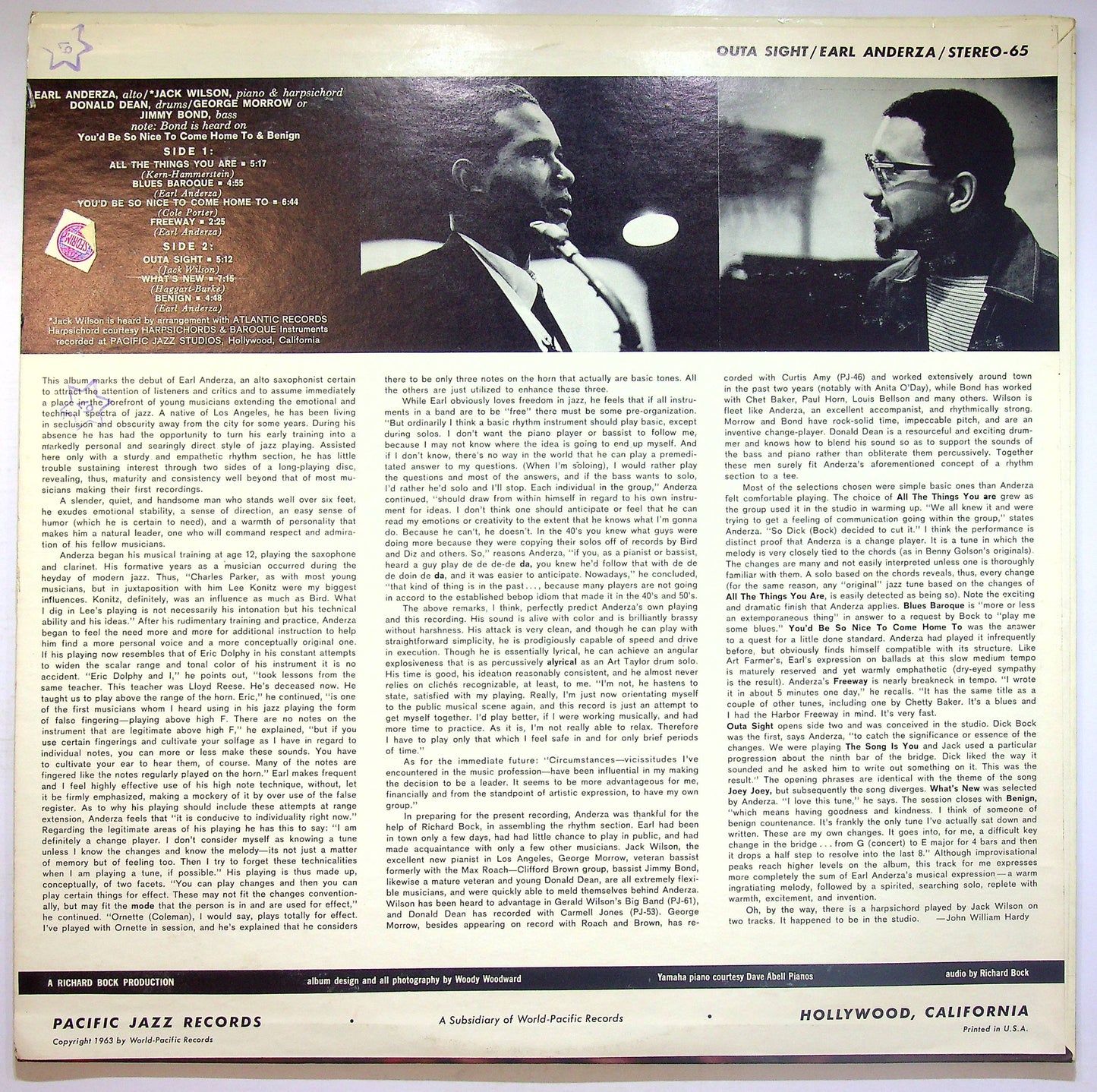 EBOND Earl Anderza - Outa Sight Vinile V072050