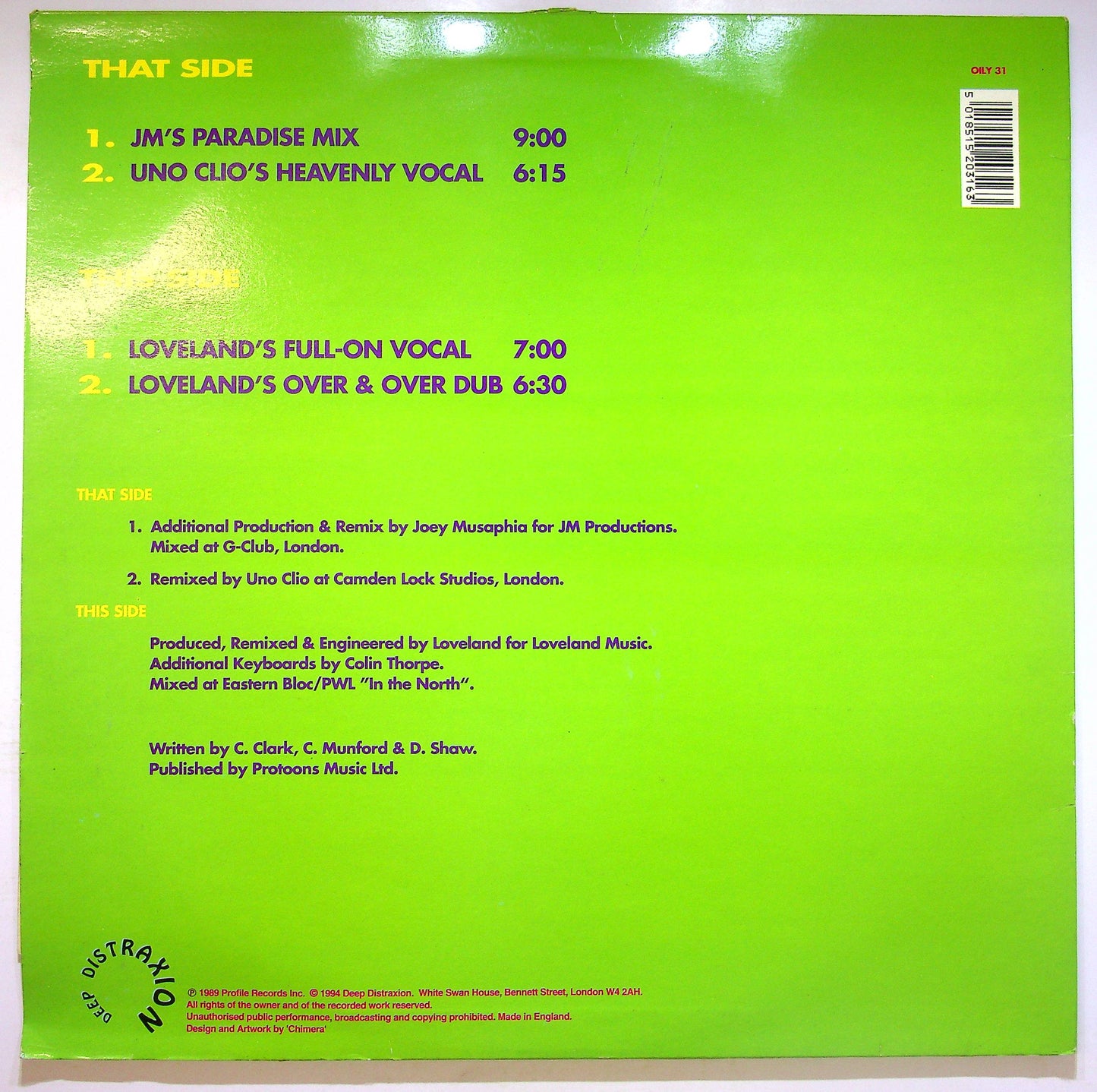 EBOND Chanelle - One Man Vinile V072055