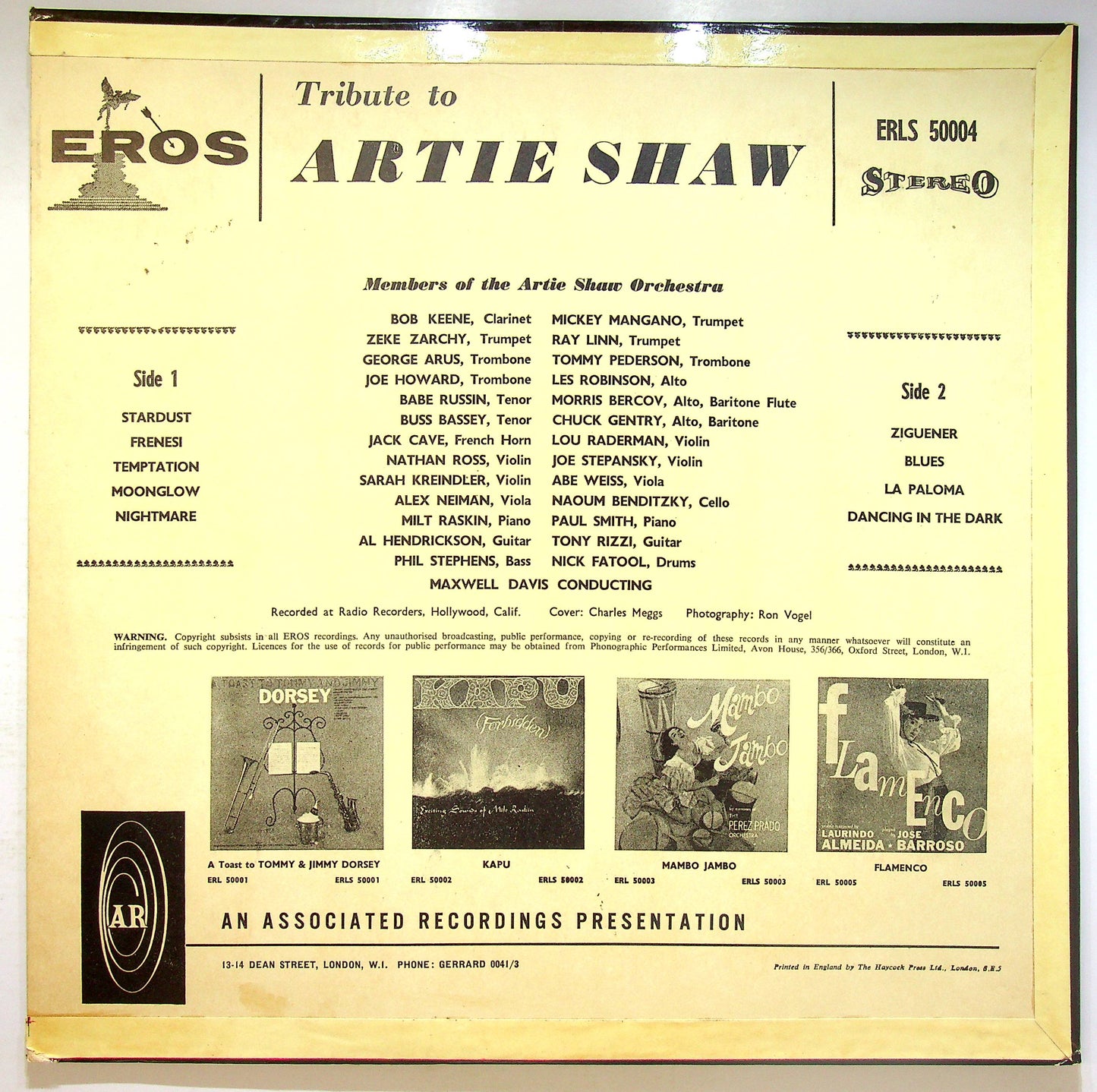 EBOND A Tribute To Artie Shaw Vinile V072075