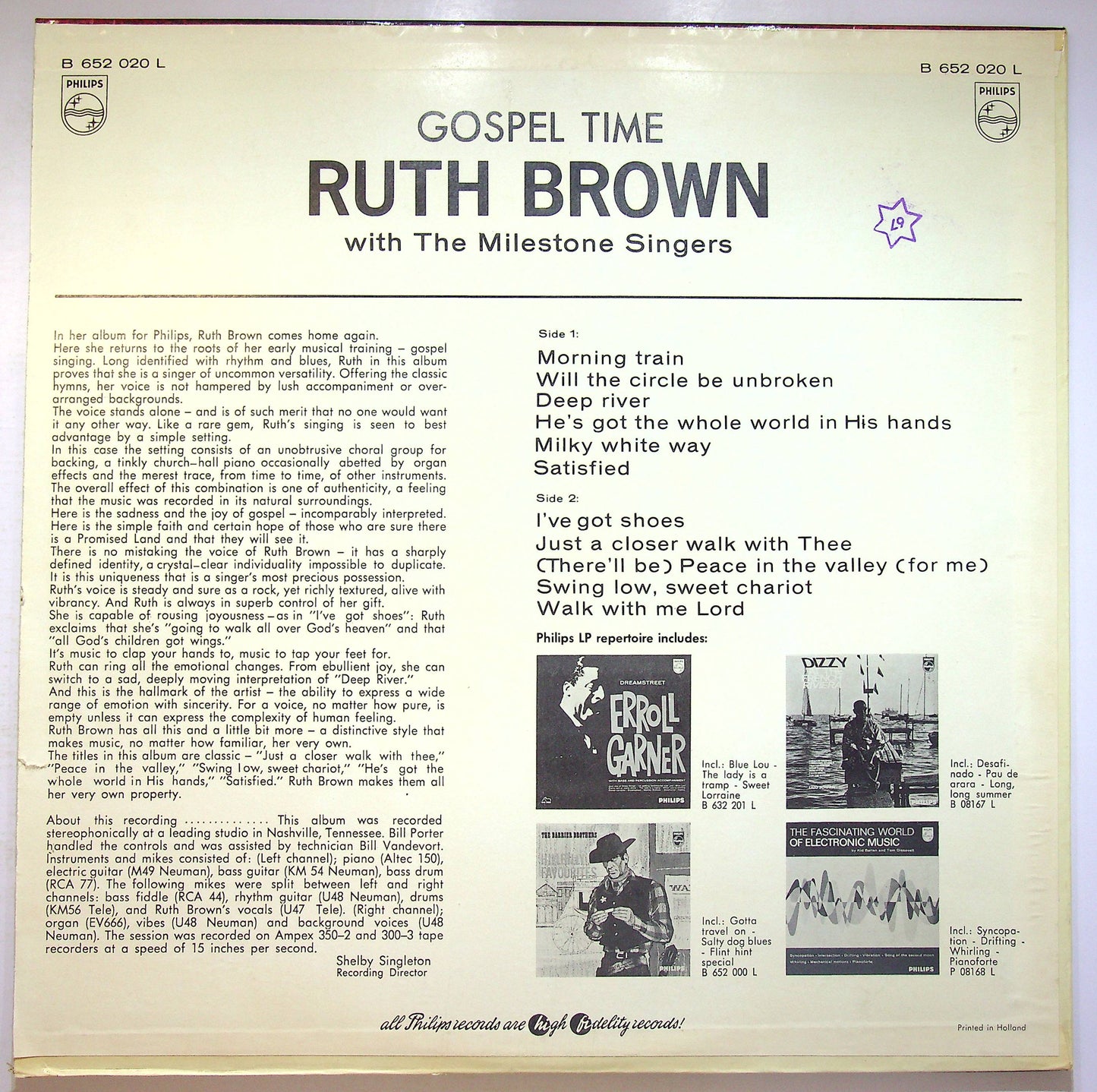 EBOND Ruth Brown - Gospel Time Vinile V072081