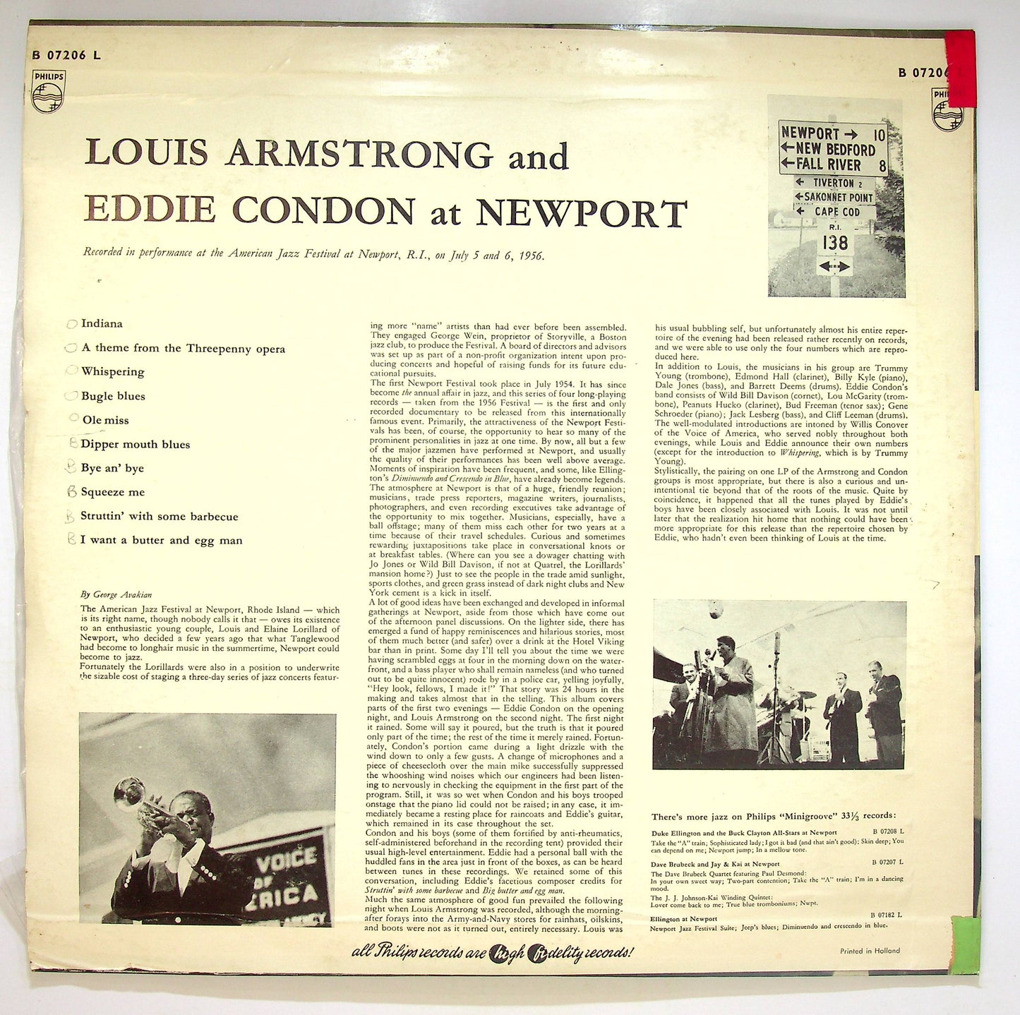 EBOND Louis Armstrong and Eddie Condon - At Newport Vinile V072097