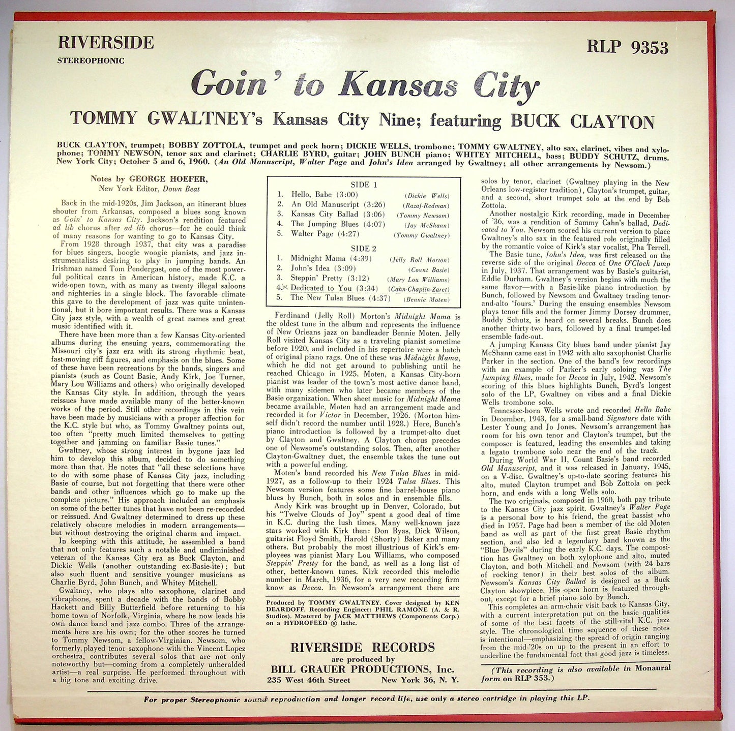 EBOND Buck Clayton - Goin' To Kansas City Vinile V072115