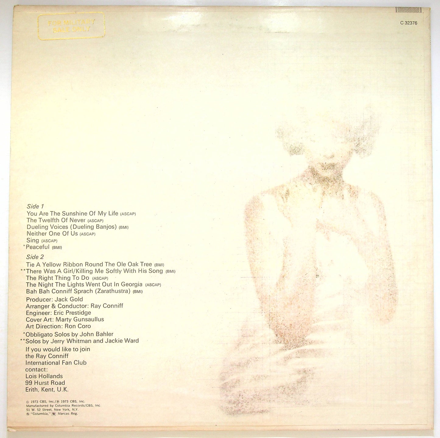 EBOND Ray Conniff - You Are The Sunshine Of My Life Vinile V072138