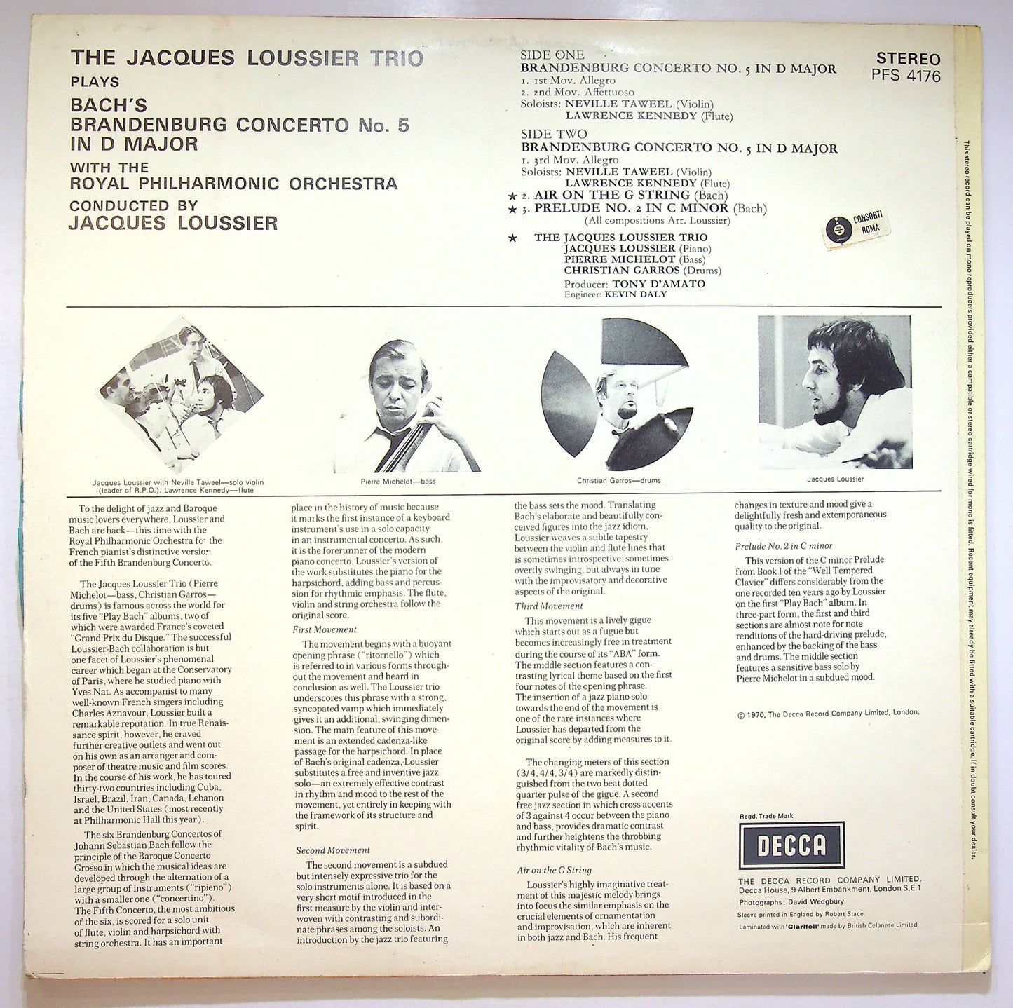 EBOND Bach's Brandenburg Concerto No. 5 Vinile V072148