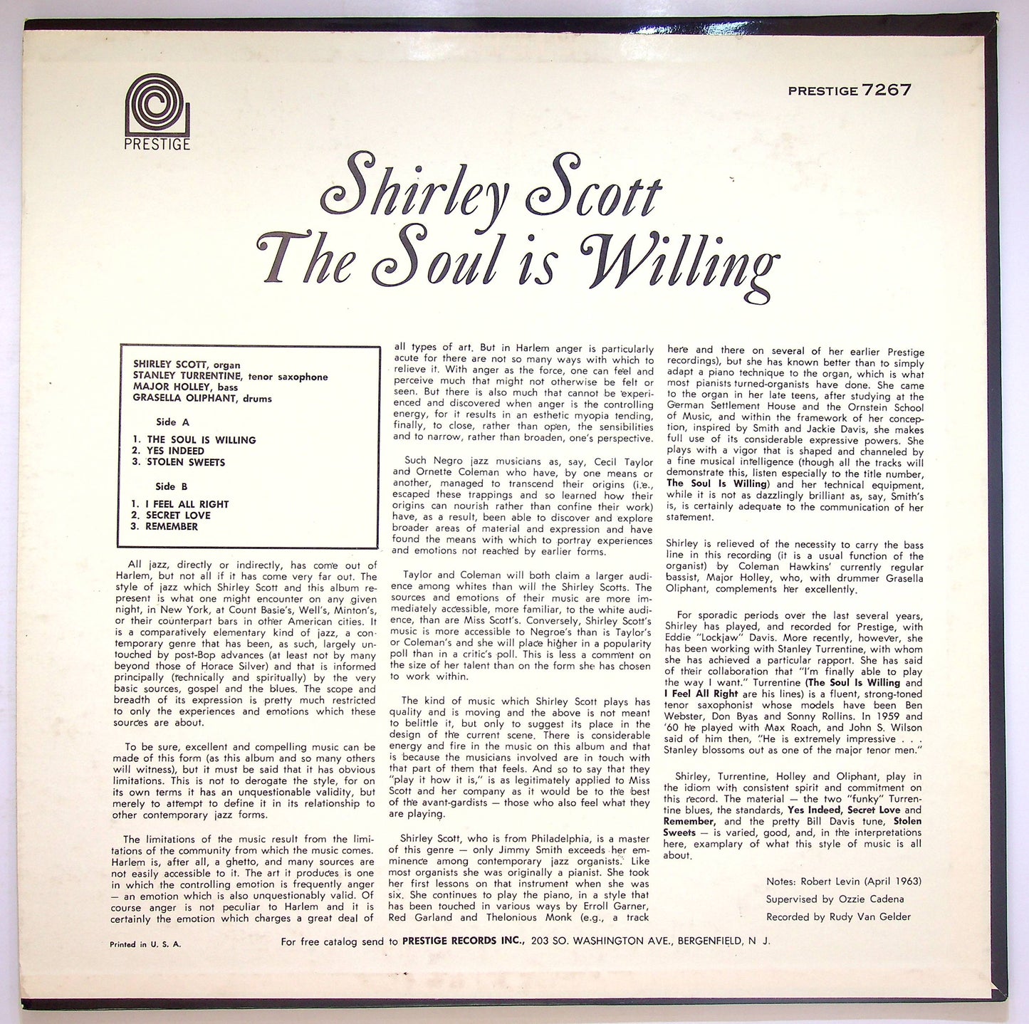 EBOND Shirley Scott - The Soul Is Willing Vinile V073063