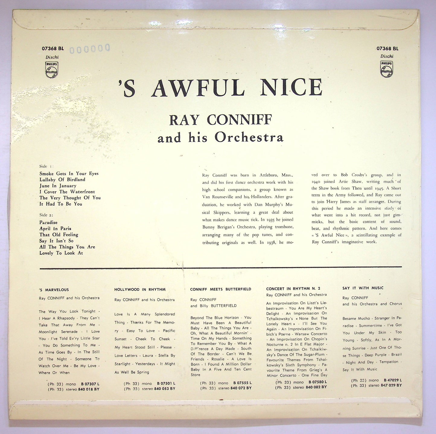 EBOND Ray Conniff And His Orchestra - 'S Awful Nice Vinile V073103