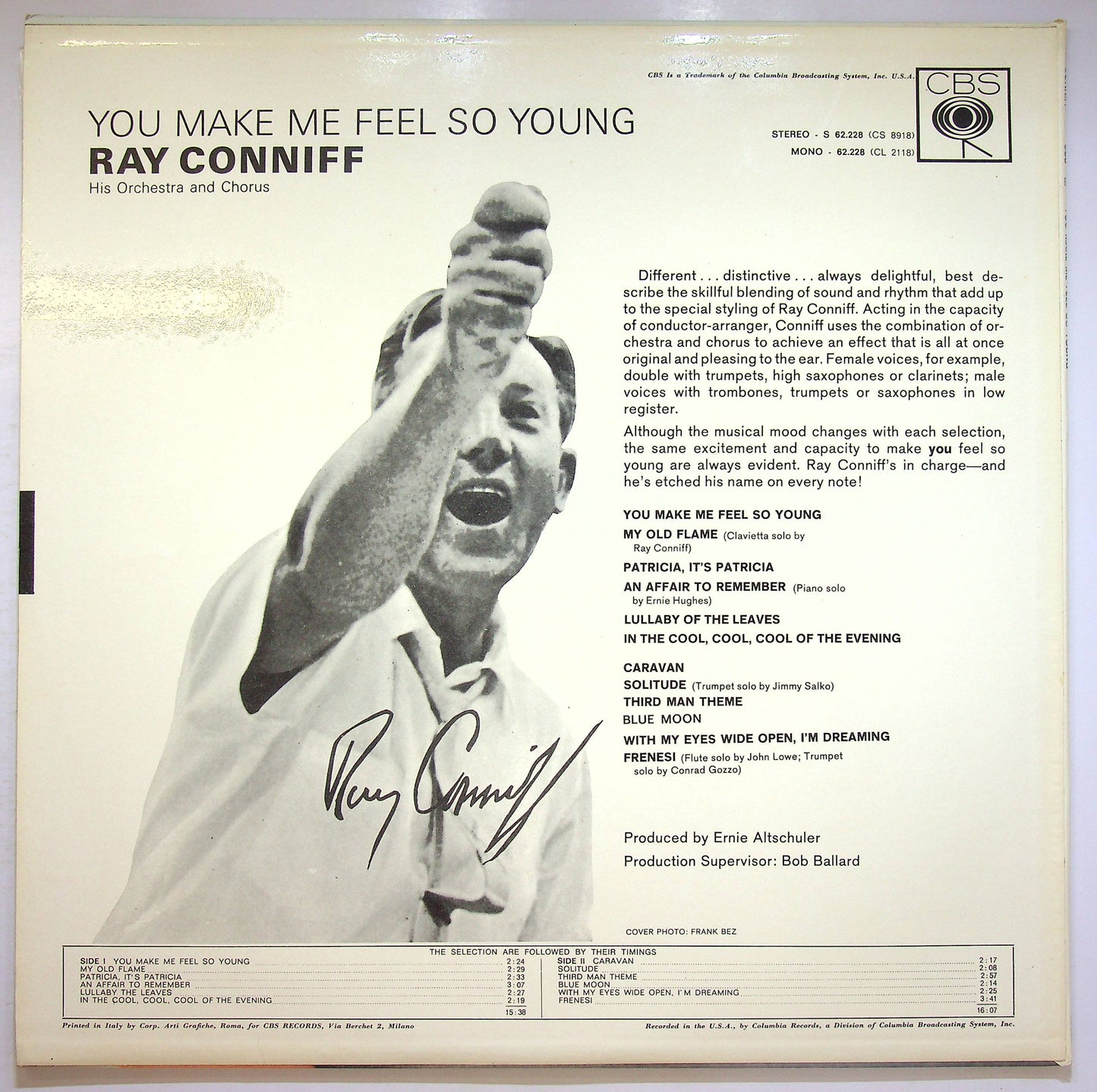 EBOND Ray Conniff His Orchestra - You Make Me Feel So Young Vinile V073107