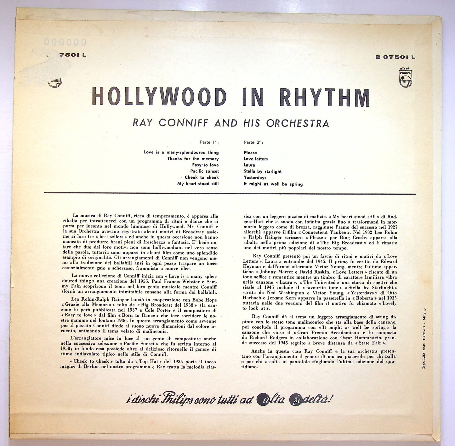 EBOND Ray Conniff - Hollywood In Rhythm Vinile V073113