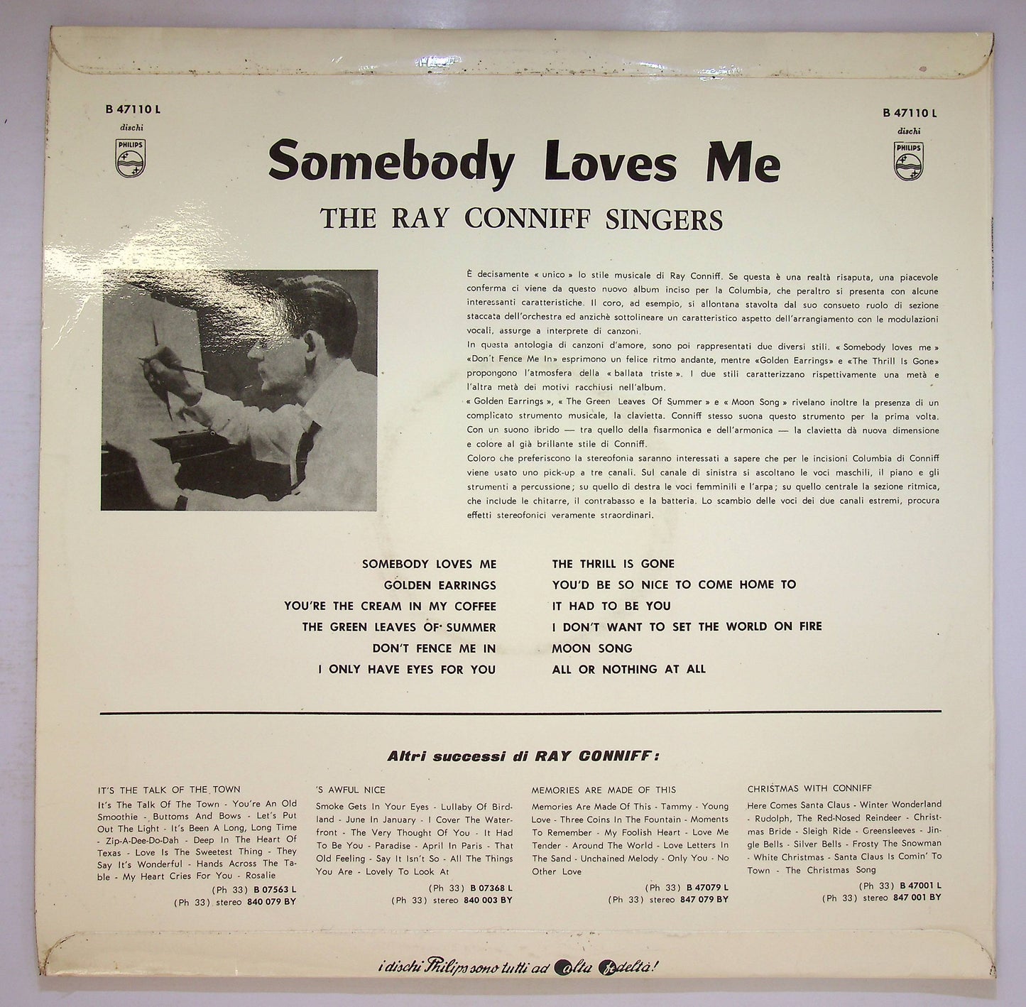 EBOND The Ray Conniff Singers - Somebody Loves Me Vinile V073120