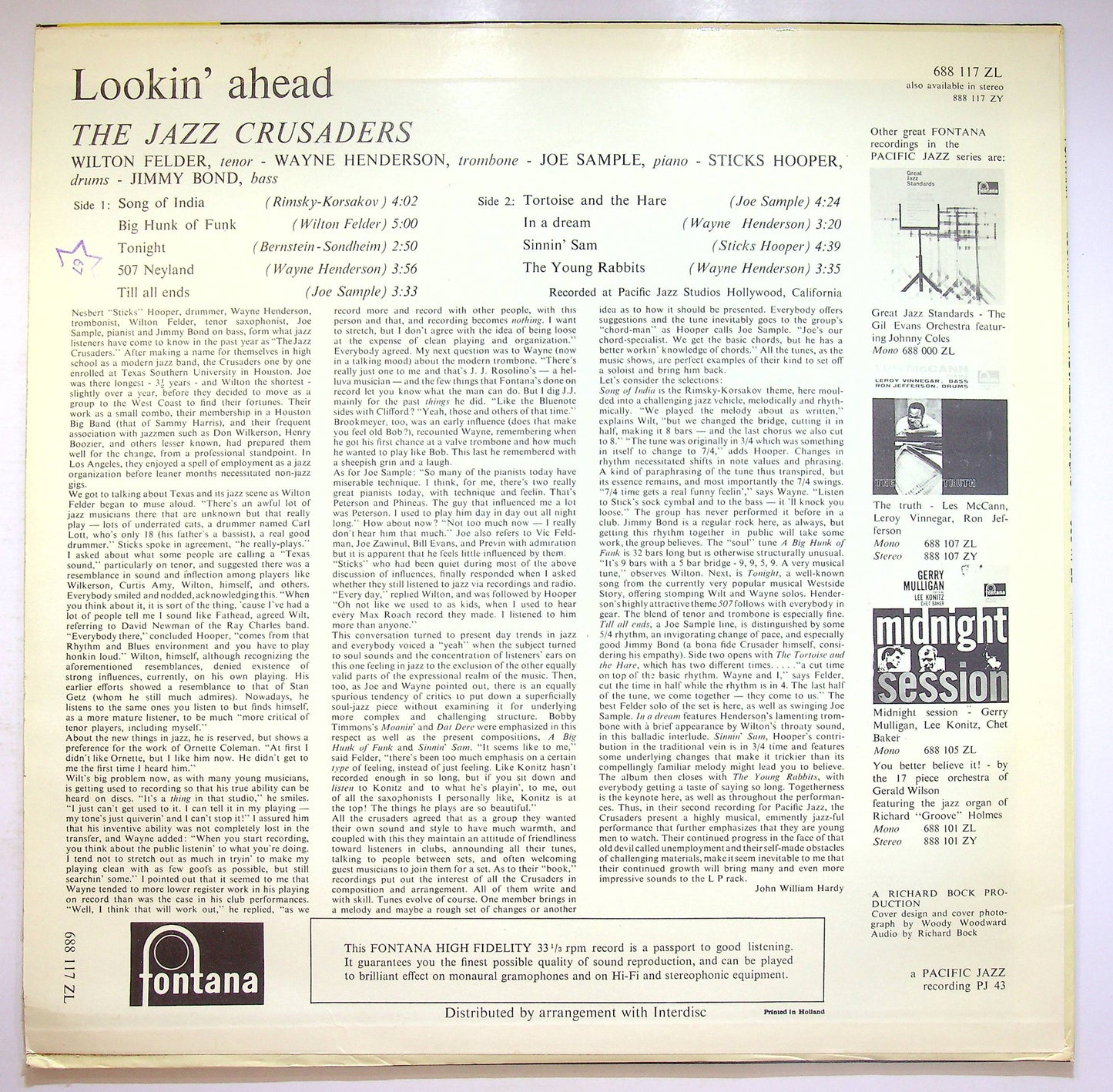 EBOND The Jazz Crusaders - Lookin' Ahead Vinile V074000