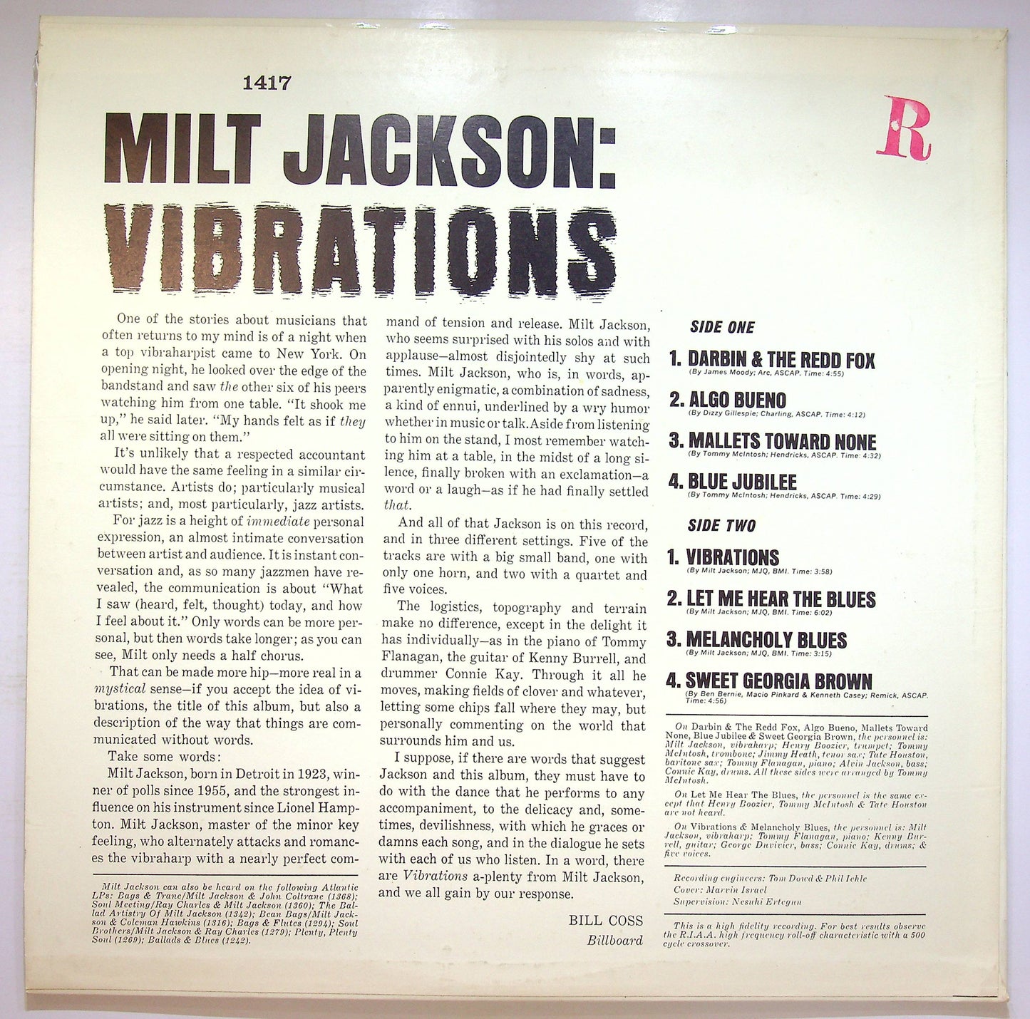 EBOND Milt Jackson - Vibrations Vinile V074012