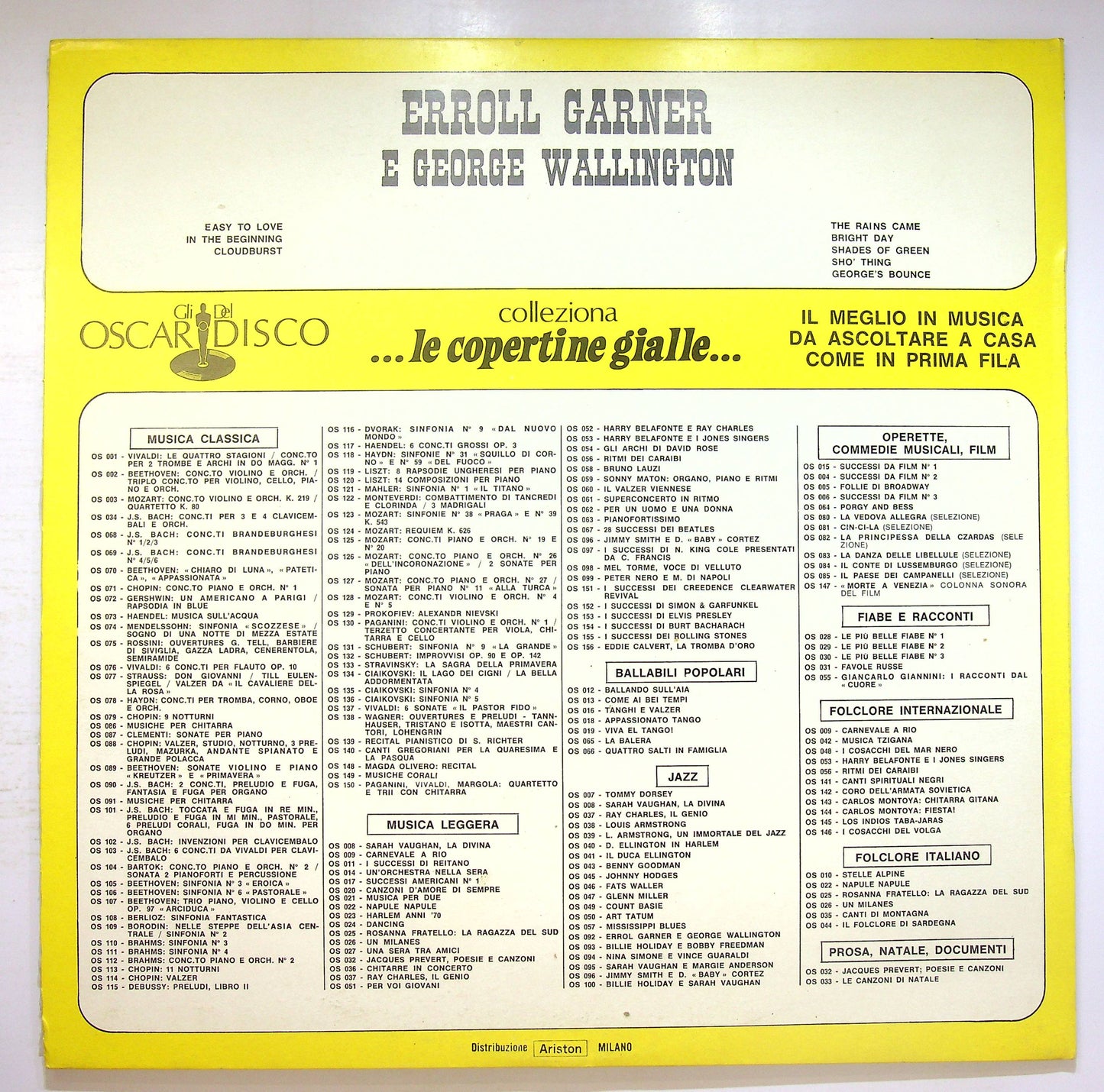 EBOND Erroll Garner E George Wallington Vinile V074027