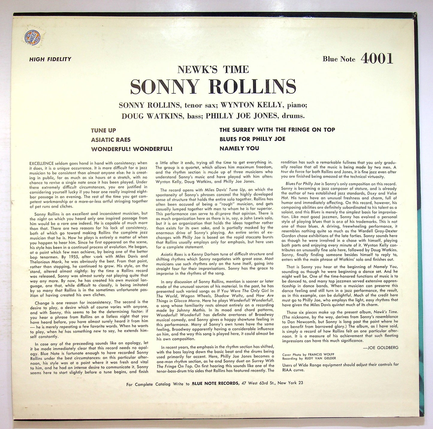 EBOND Sonny Rollins - Newk's Time Vinile V074031