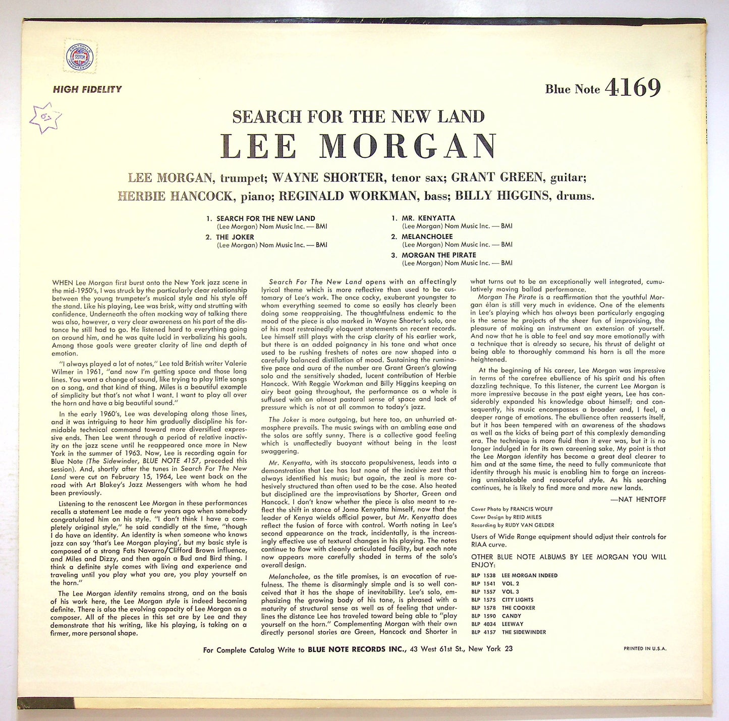 EBOND Lee Morgan - Search For The New Land Vinile V074032