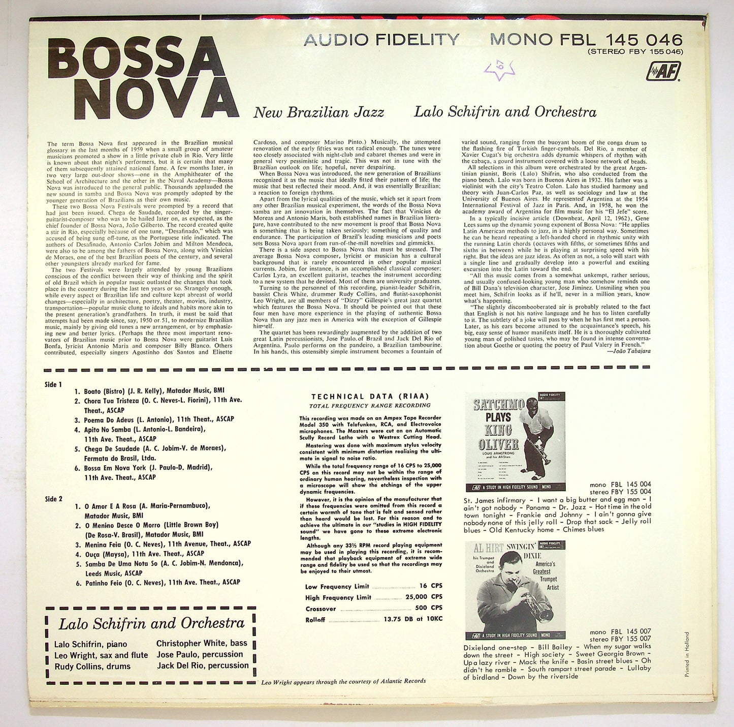 EBOND Lalo Schifrin And Orchestra - Bossa Nova New Brazilian Jazz Vinile V074042