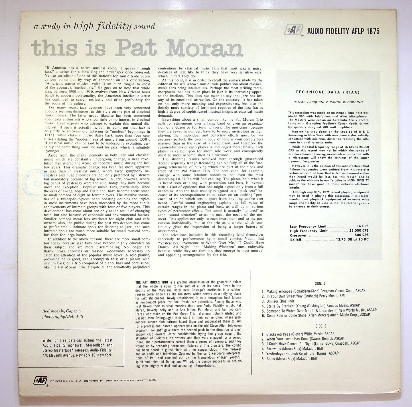EBOND Pat Moran Trio - This Is Pat Moran Vinile V074046