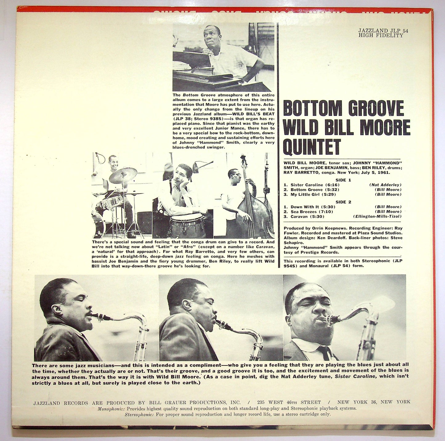 EBOND Wild Bill Moore Quintet - Bottom Groove Vinile V074047