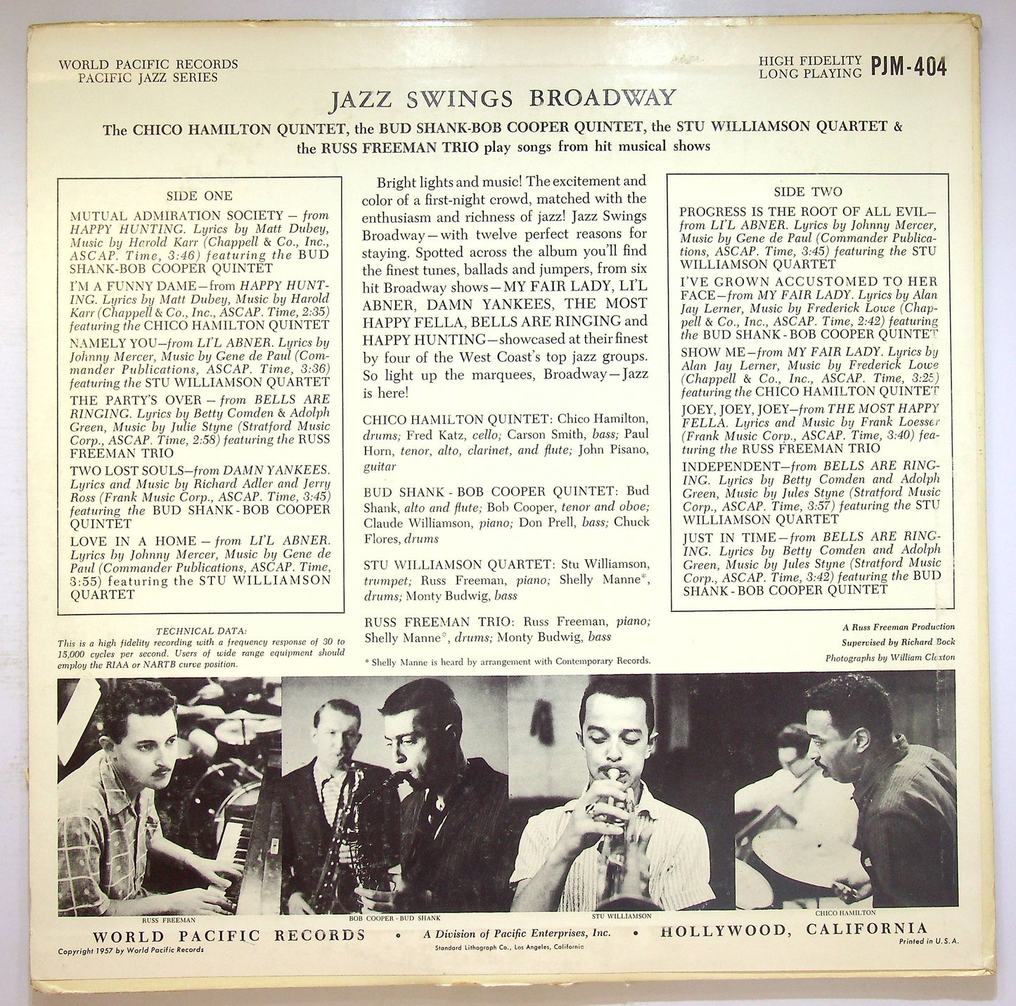 EBOND Various - Pacific Jazz Series Jazz Swings Broadway Vinile V074062