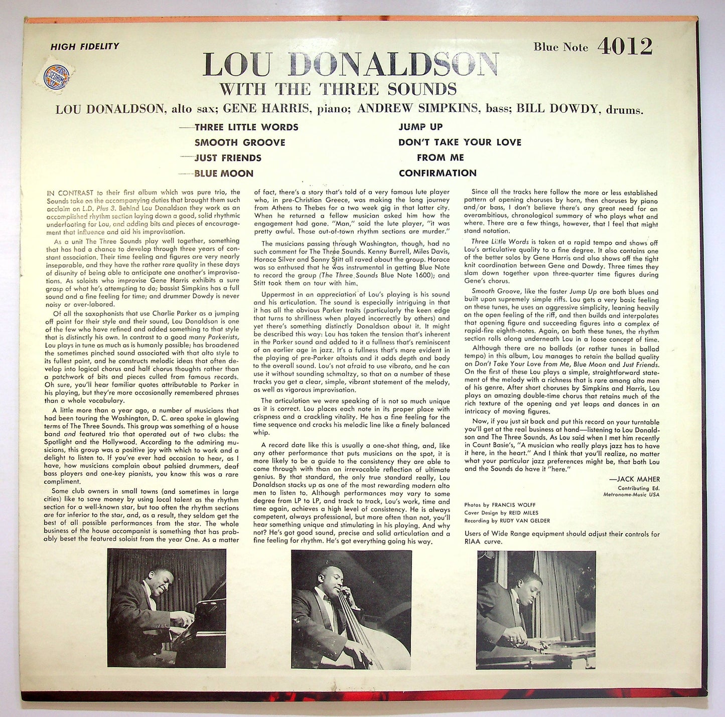 EBOND Lou Donaldson with The Three Sounds - LD+3 Vinile V074079
