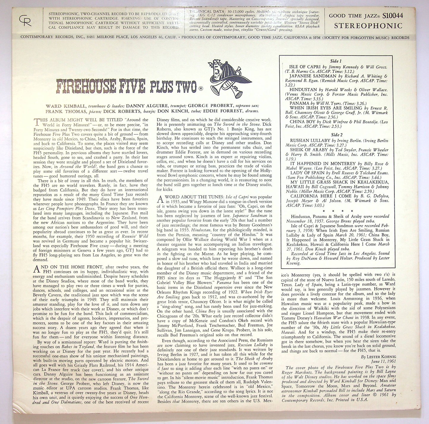 EBOND Firehouse Five Plus Two - Around The World! (DG) Vinile V074089