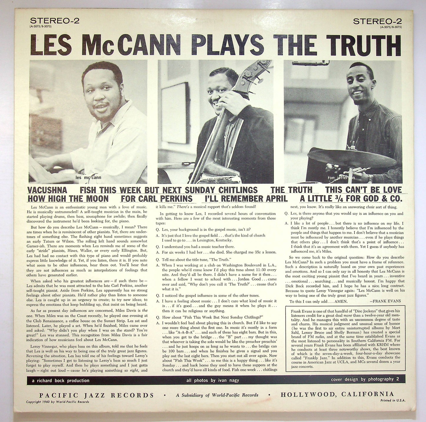 EBOND Les McCann Ltd. - The Truth Vinile V074136