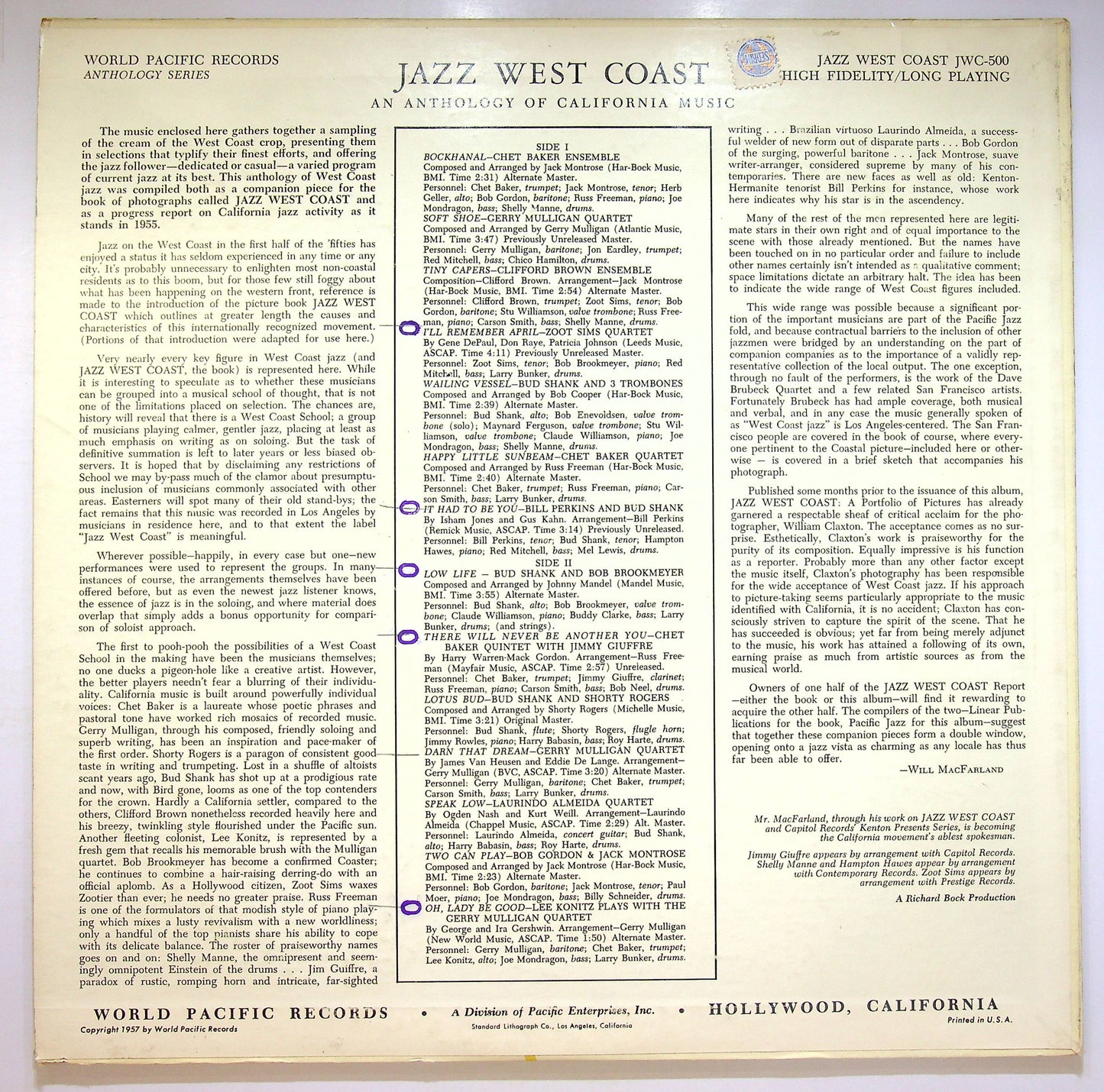 EBOND Various - Jazz West Coast Vinile V074144