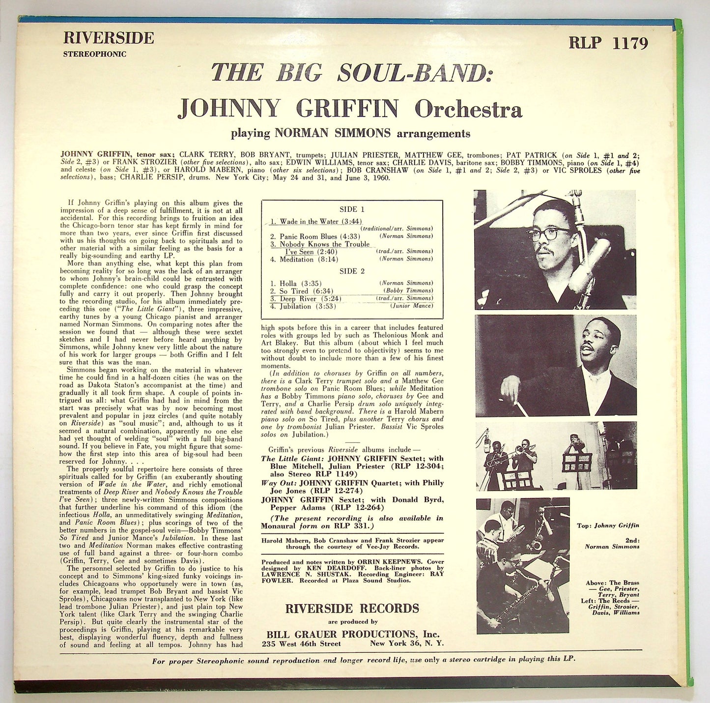 EBOND Johnny Griffin Orchestra - The Big Soul-Band Vinile V075009