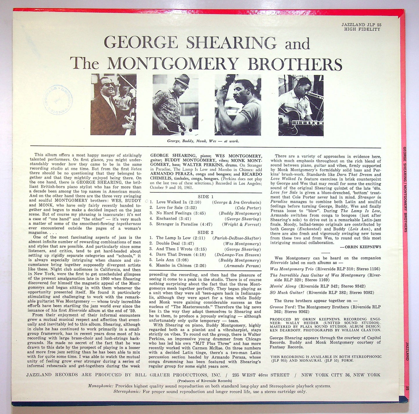 EBOND George Shearing And The Montgomery Brothers Vinile V075031