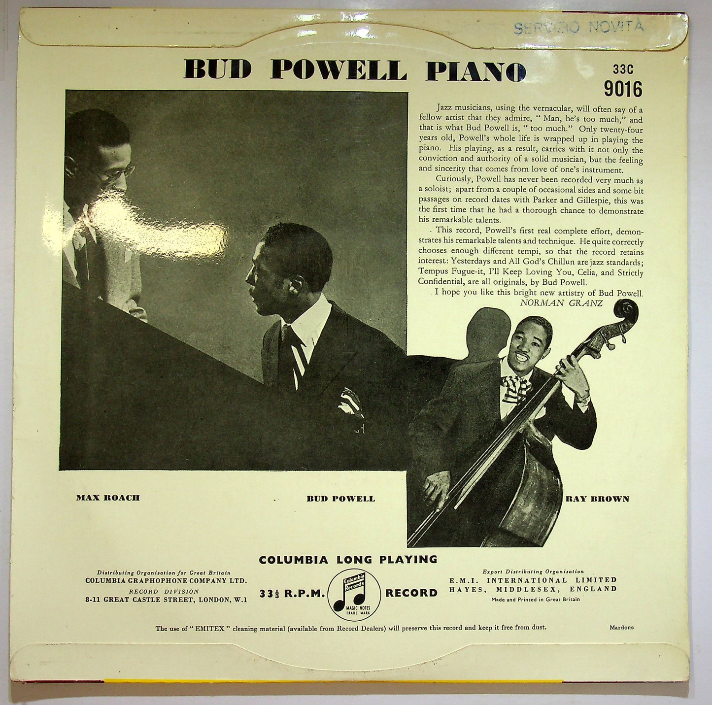 EBOND Bud Powell - Bud Powell Piano Vinile V075054