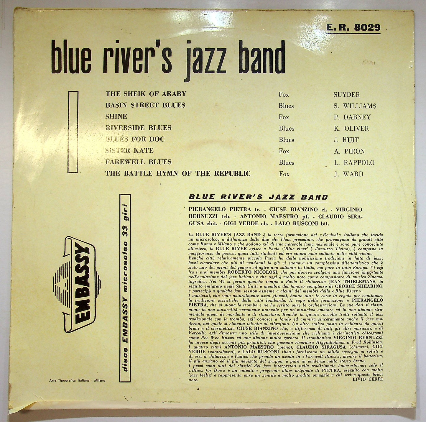 EBOND Blue River's Jazz Band - Blue River's Jazz Band Vinile V075056