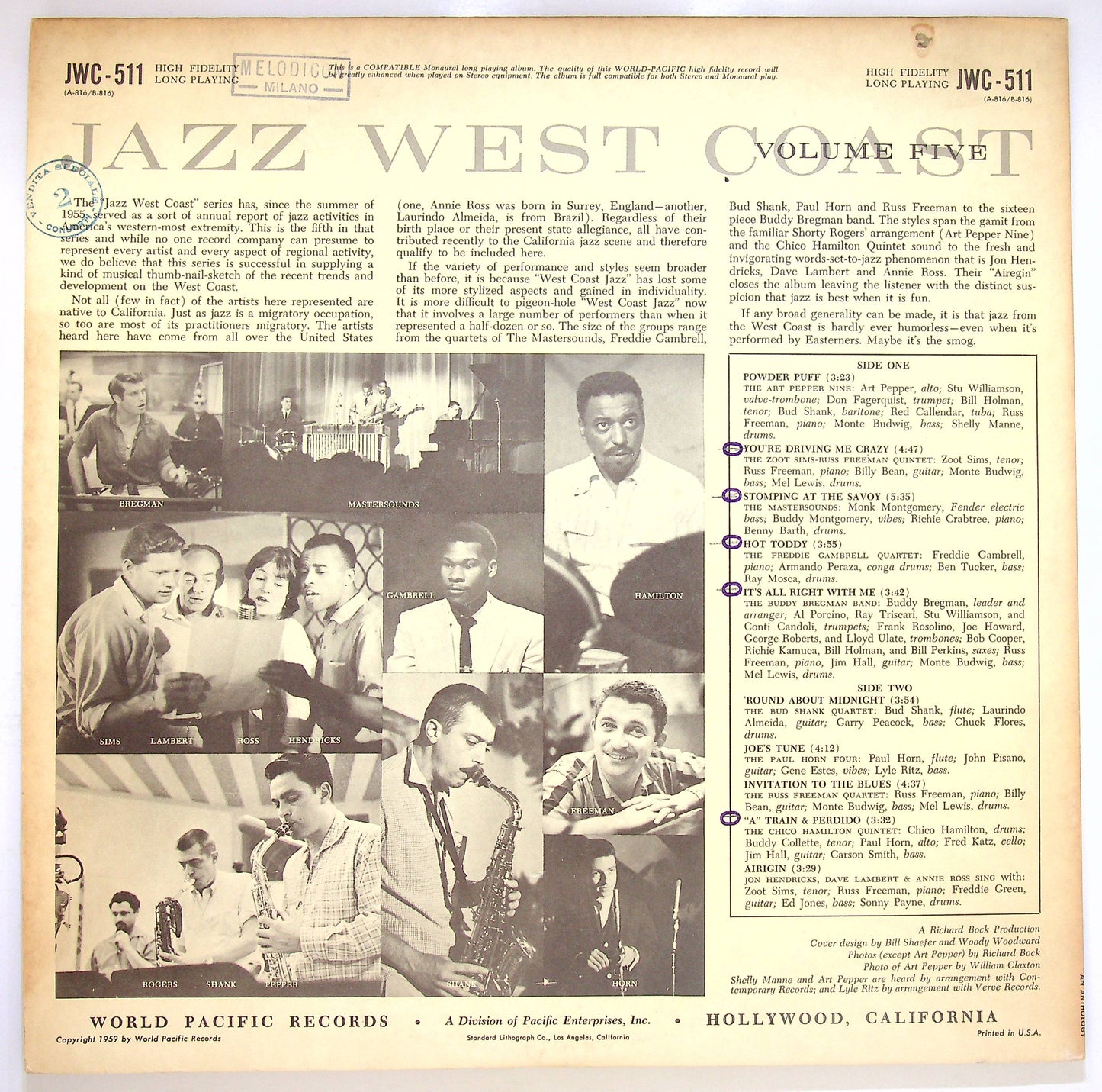 EBOND Various - Jazz West Coast Volume-Five Vinile V075079