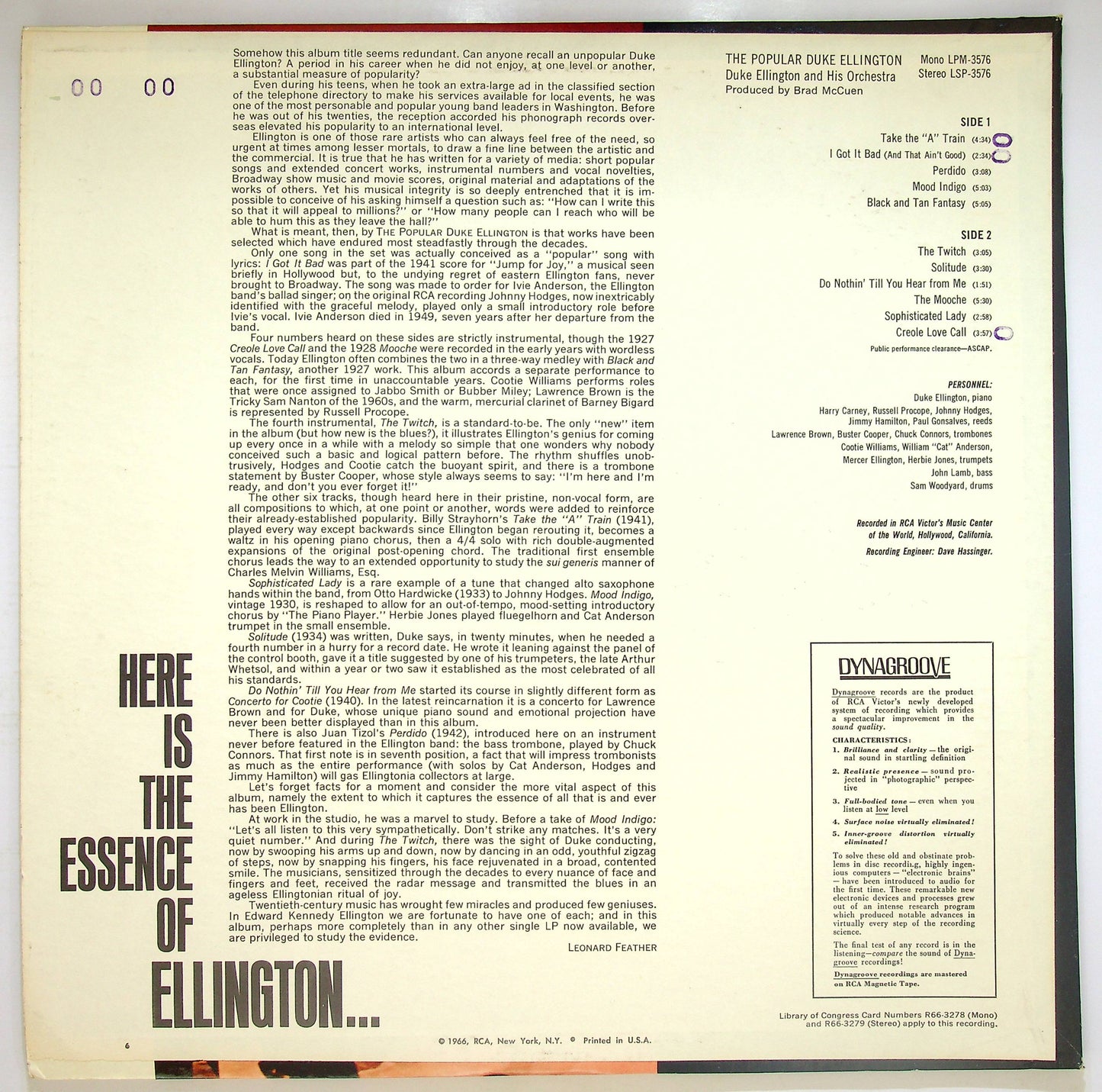 EBOND Duke Ellington - The Popular Duke Ellington Vinile V075081