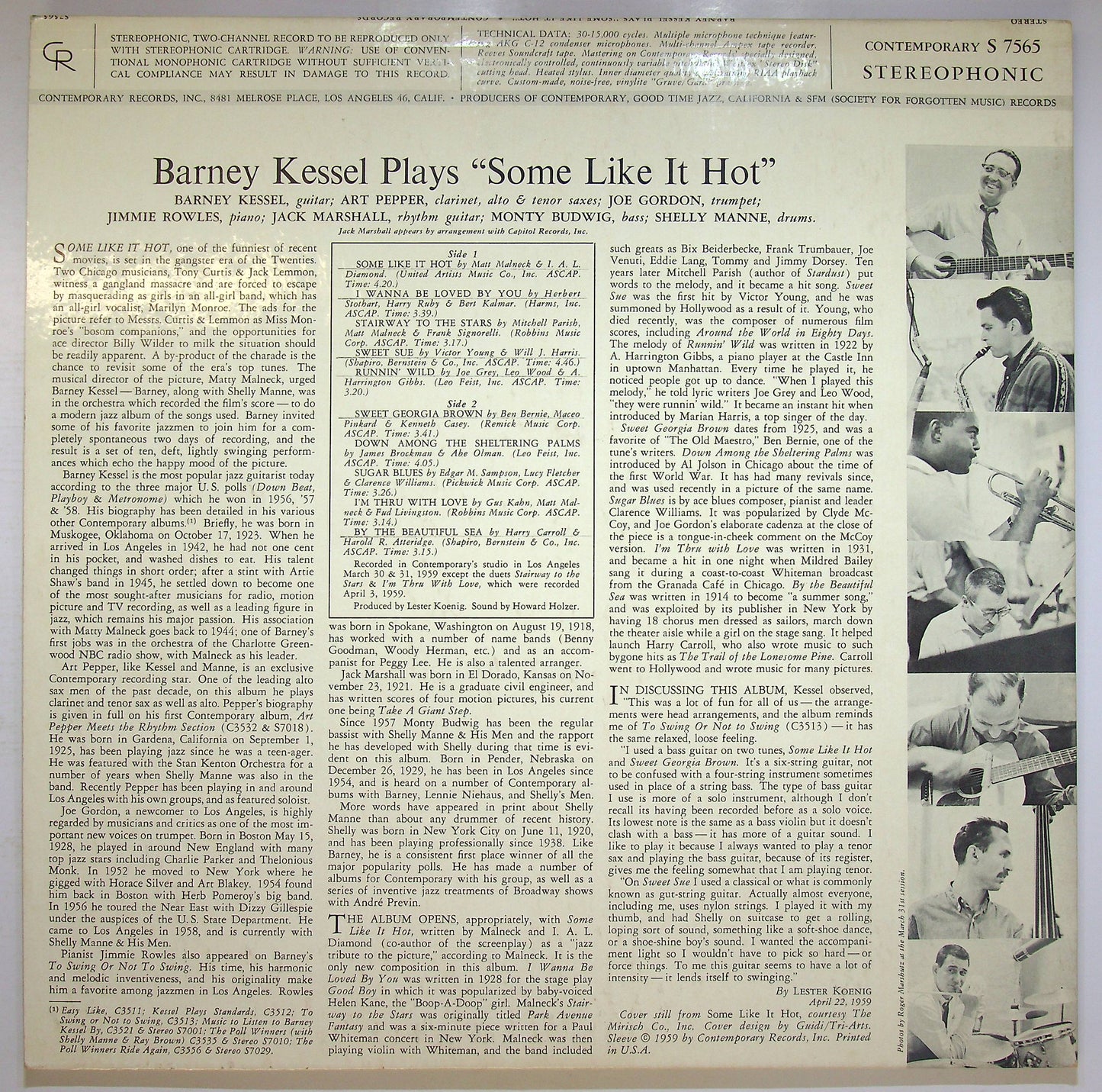 EBOND Barney Kessel - Some Like It Hot Vinile V075098