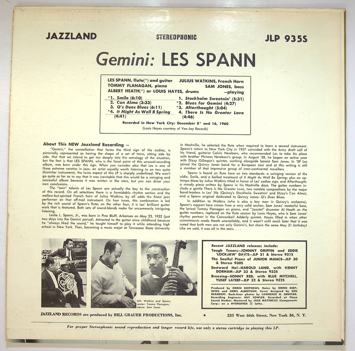 EBOND Les Spann - Gemini (Stereo Deep Groove) Vinile V075100