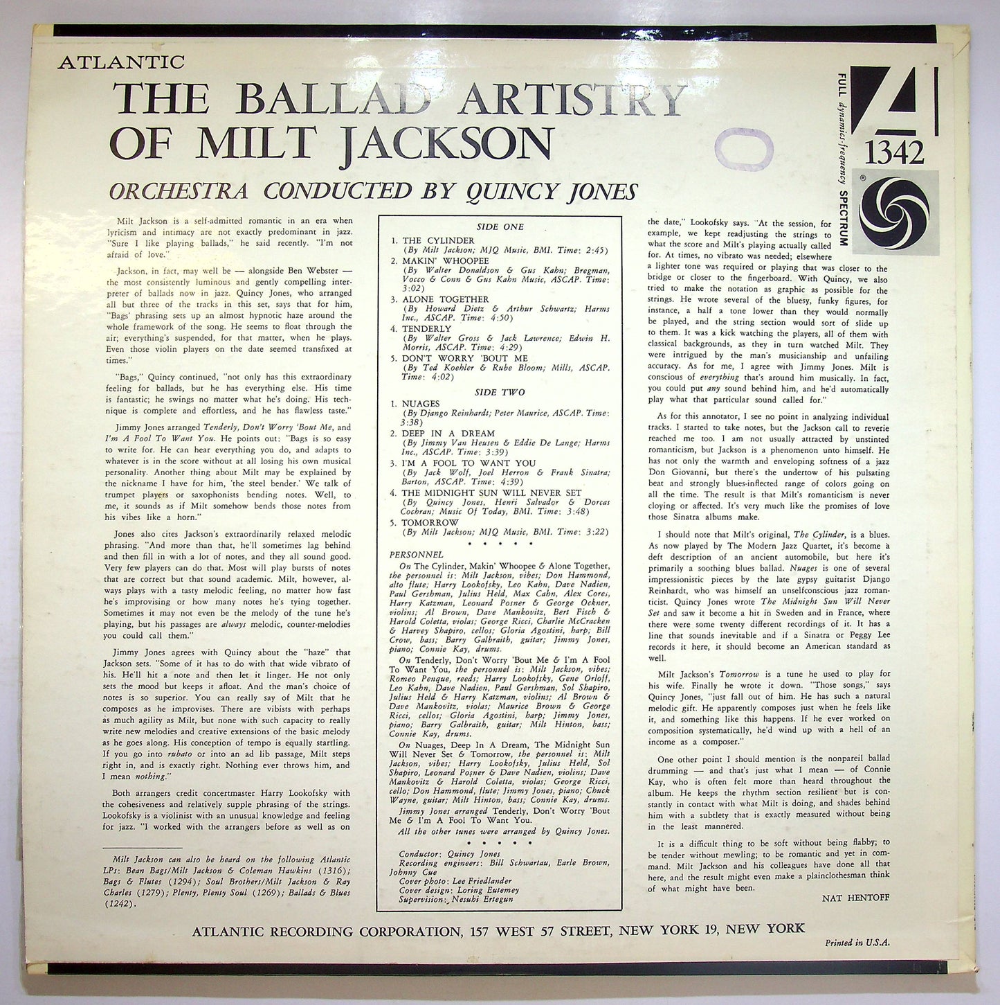 EBOND Milt Jackson - The Ballad Artistry Of Milt Jackson (Italy) Vinile V075107