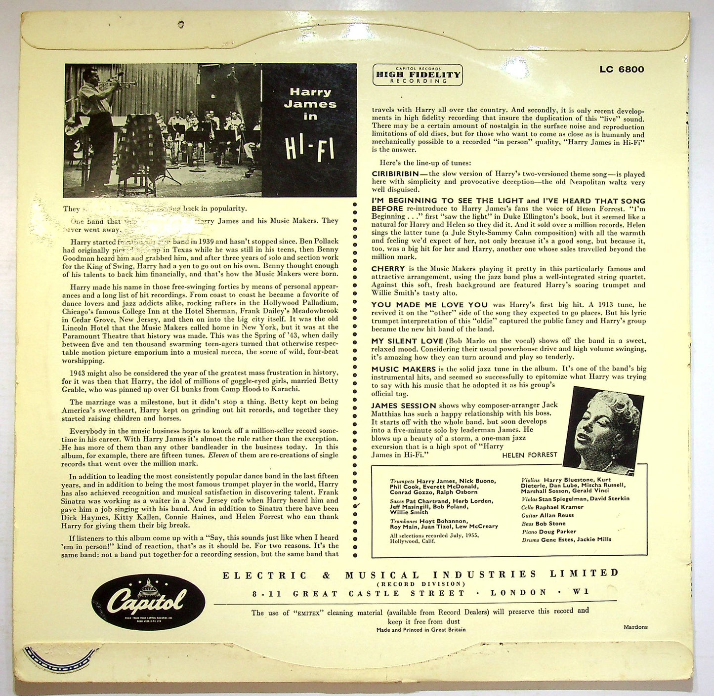 EBOND Harry James - Harry James In Hi-Fi Vinile V076007
