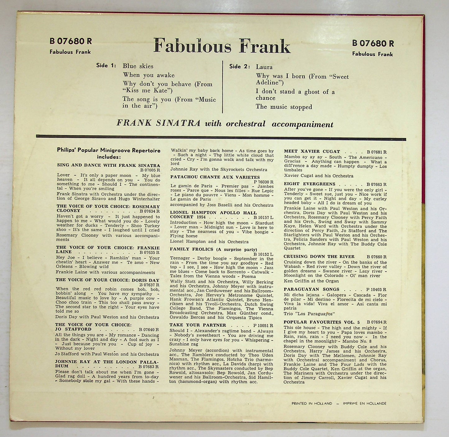 EBOND Frank Sinatra - Fabulous Frank Vinile V076010