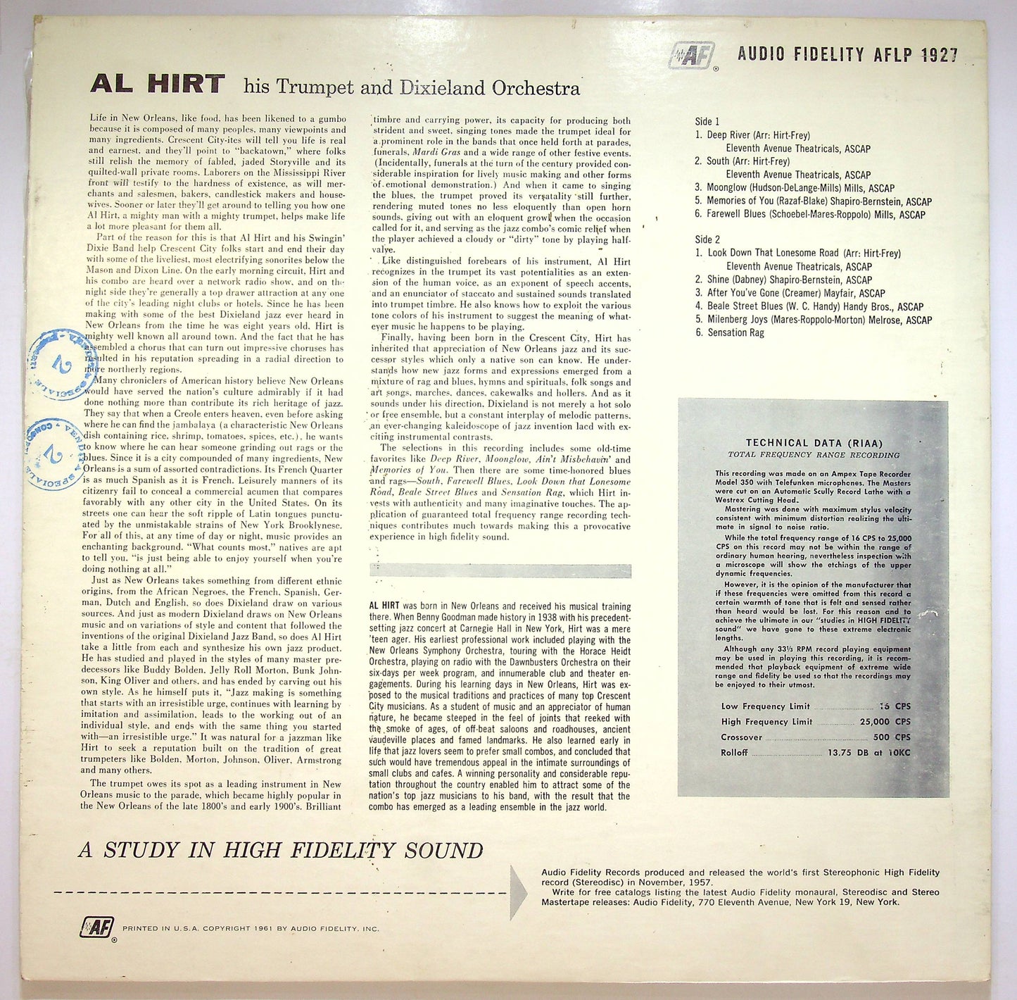 EBOND Al Hirt - Swingin' Dixie Vol. 4 Vinile V076023