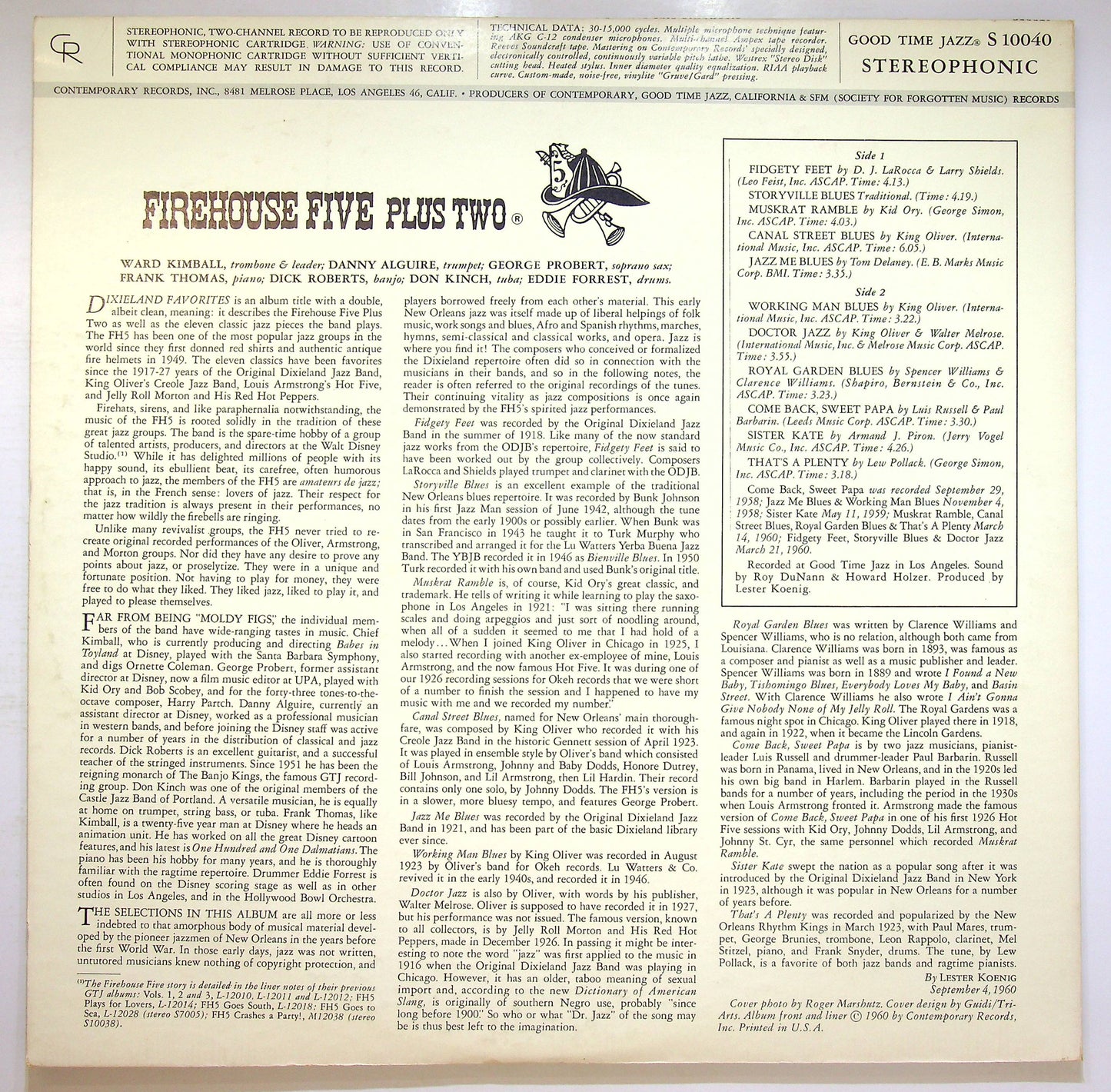 EBOND Firehouse Five Plus Two - Dixieland Favorites Vinile V076038