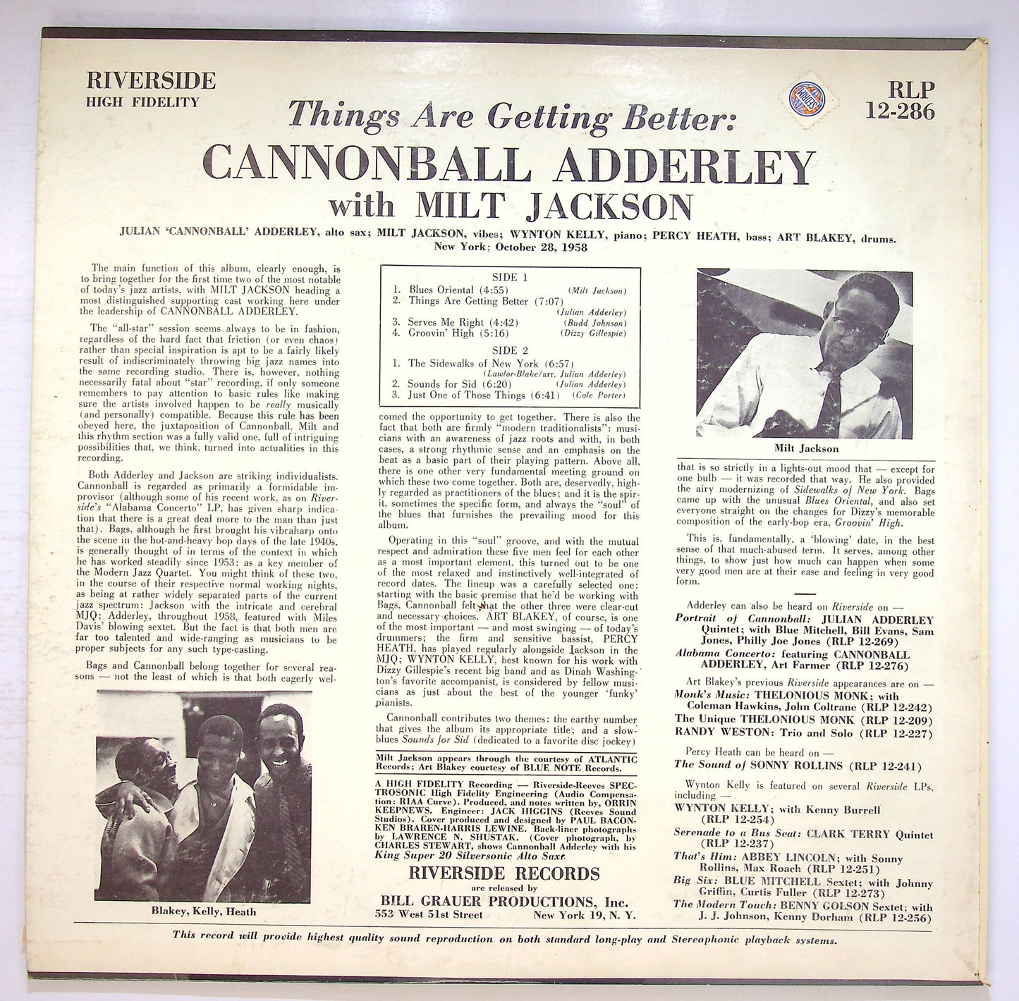 EBOND Cannonball Adderley - Things Are Getting Better Vinile V076051