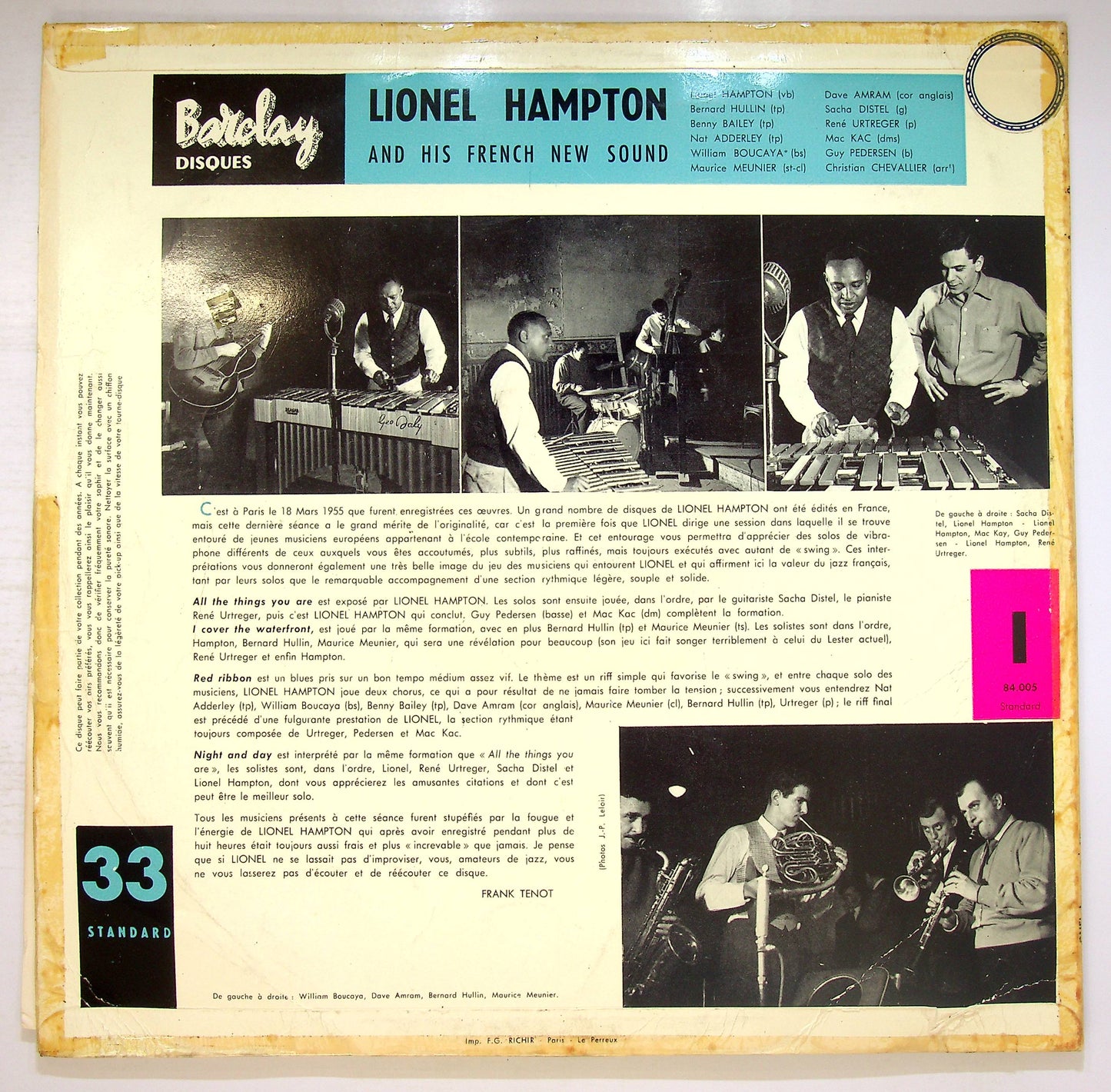 EBOND Lionel Hampton And His French New Sound Vol. 1 Vinile V076055