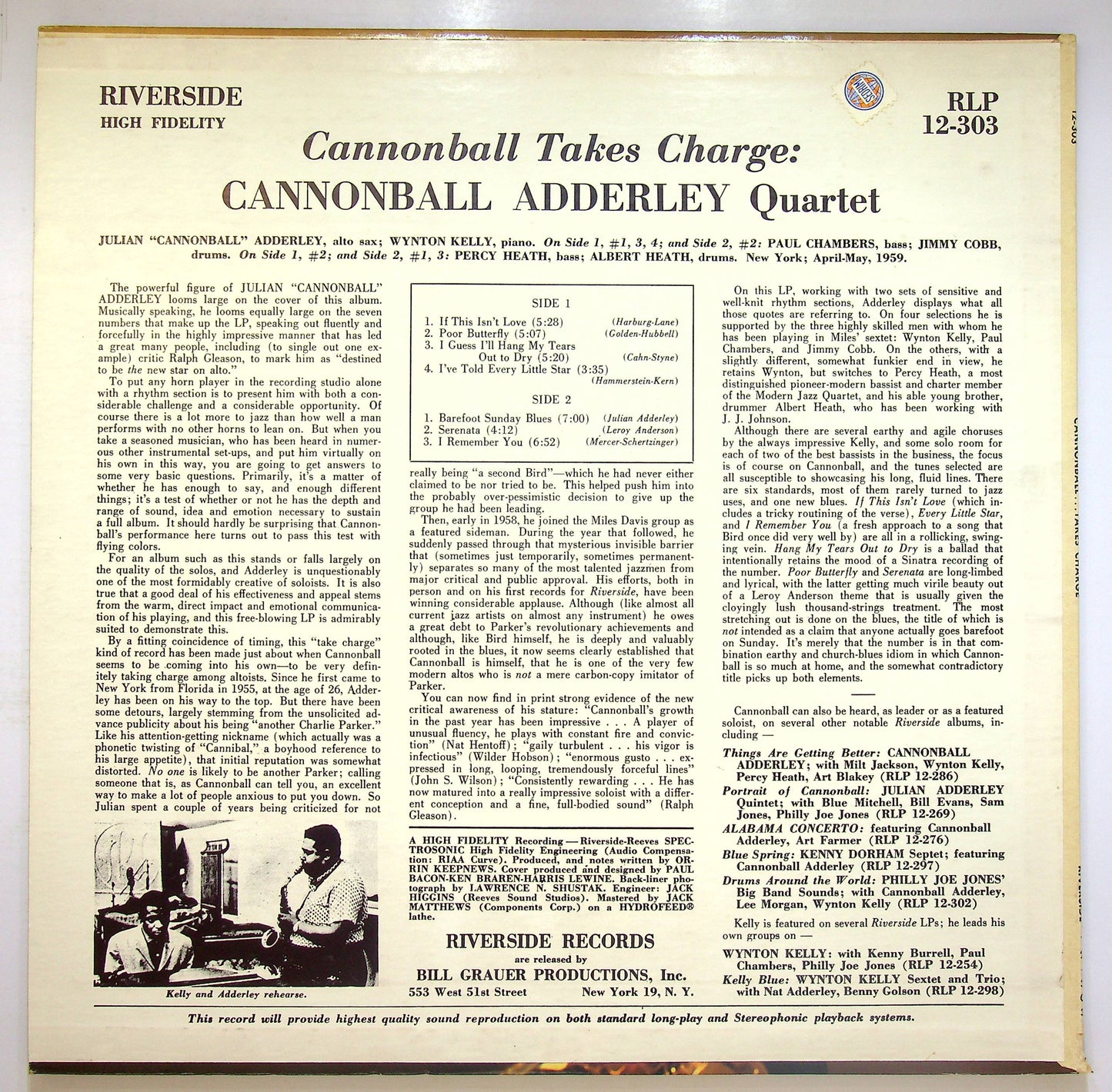 EBOND Cannonball Adderley Quartet - Cannonball Takes Charge Vinile V076066