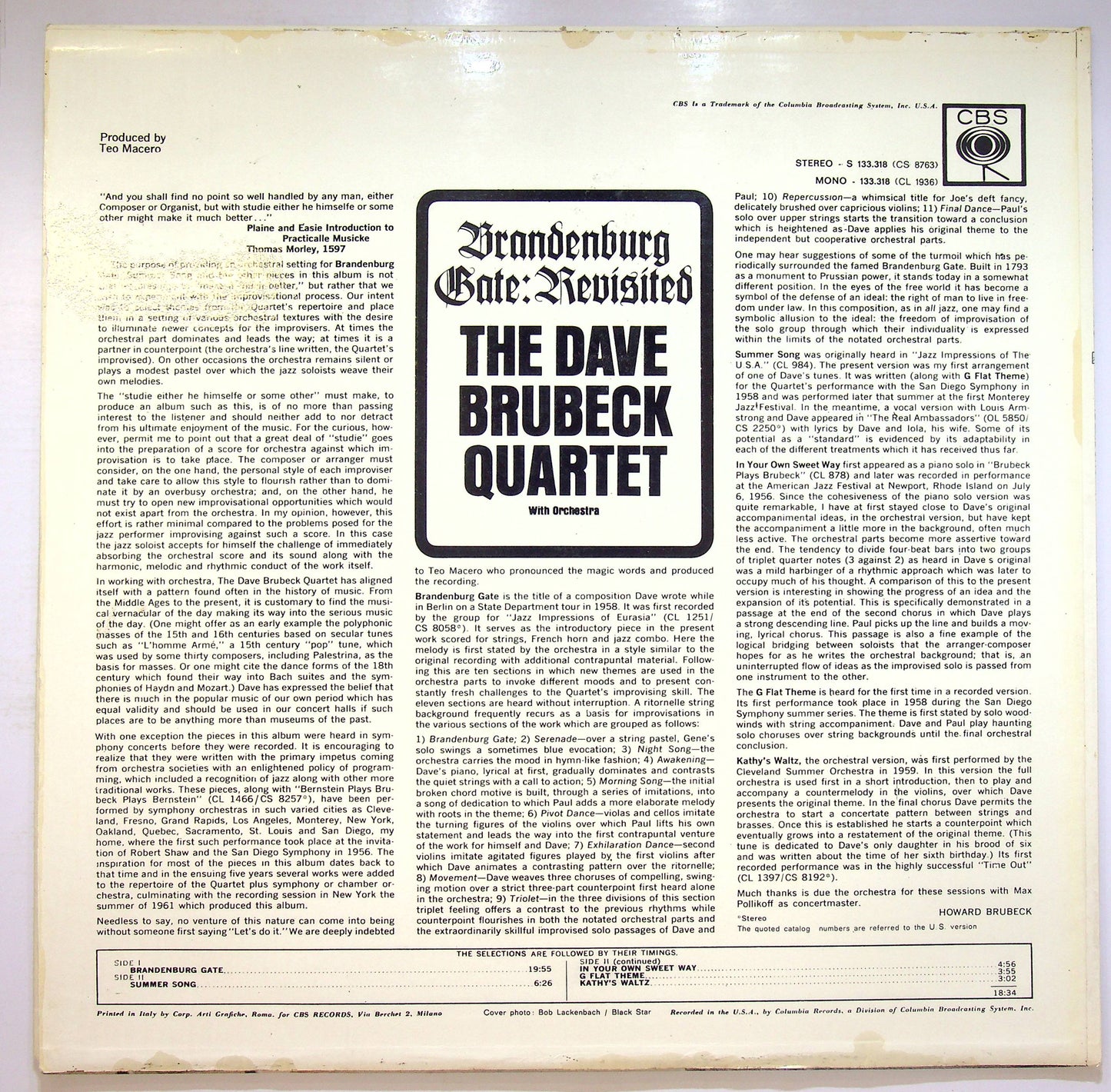 EBOND The Dave Brubeck Quartet - Brandenburg Gate: Revisited Vinile V076073