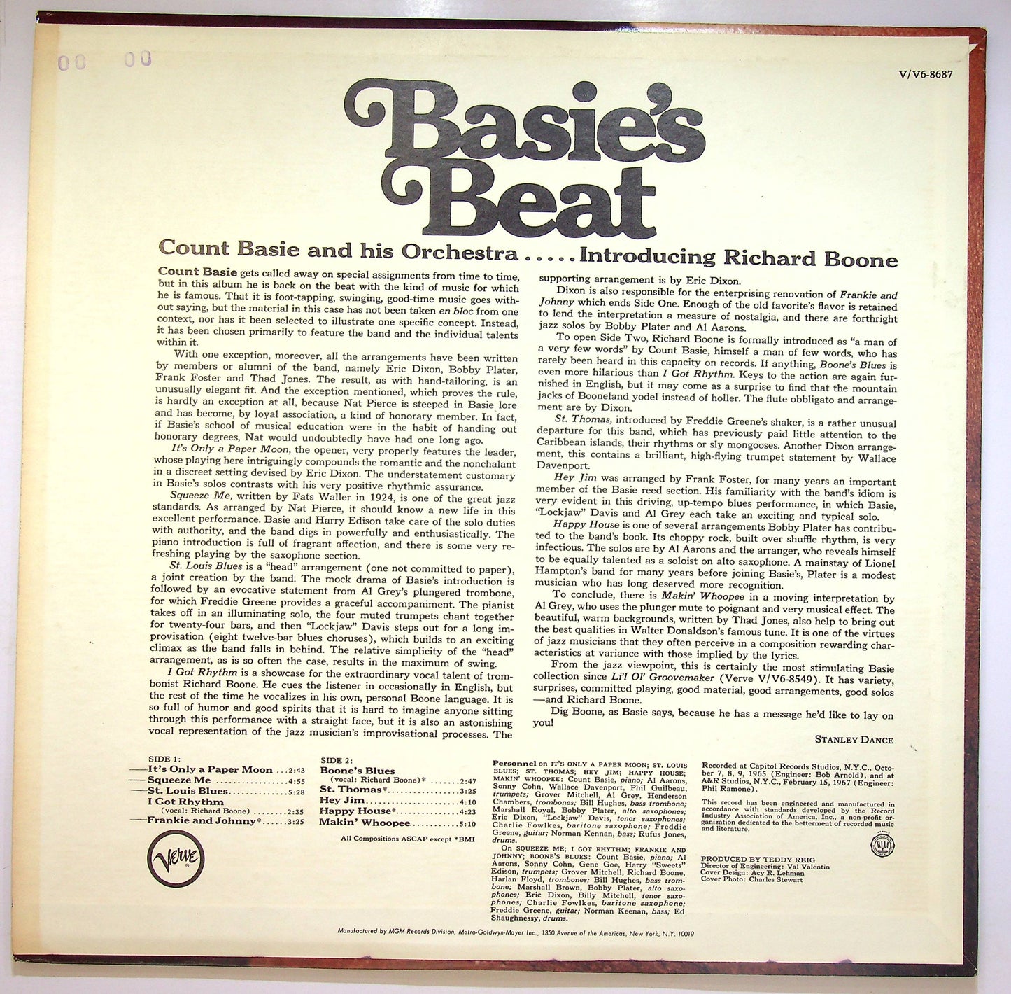 EBOND Count Basie And His Orchestra - Basie's Beat Vinile V076076