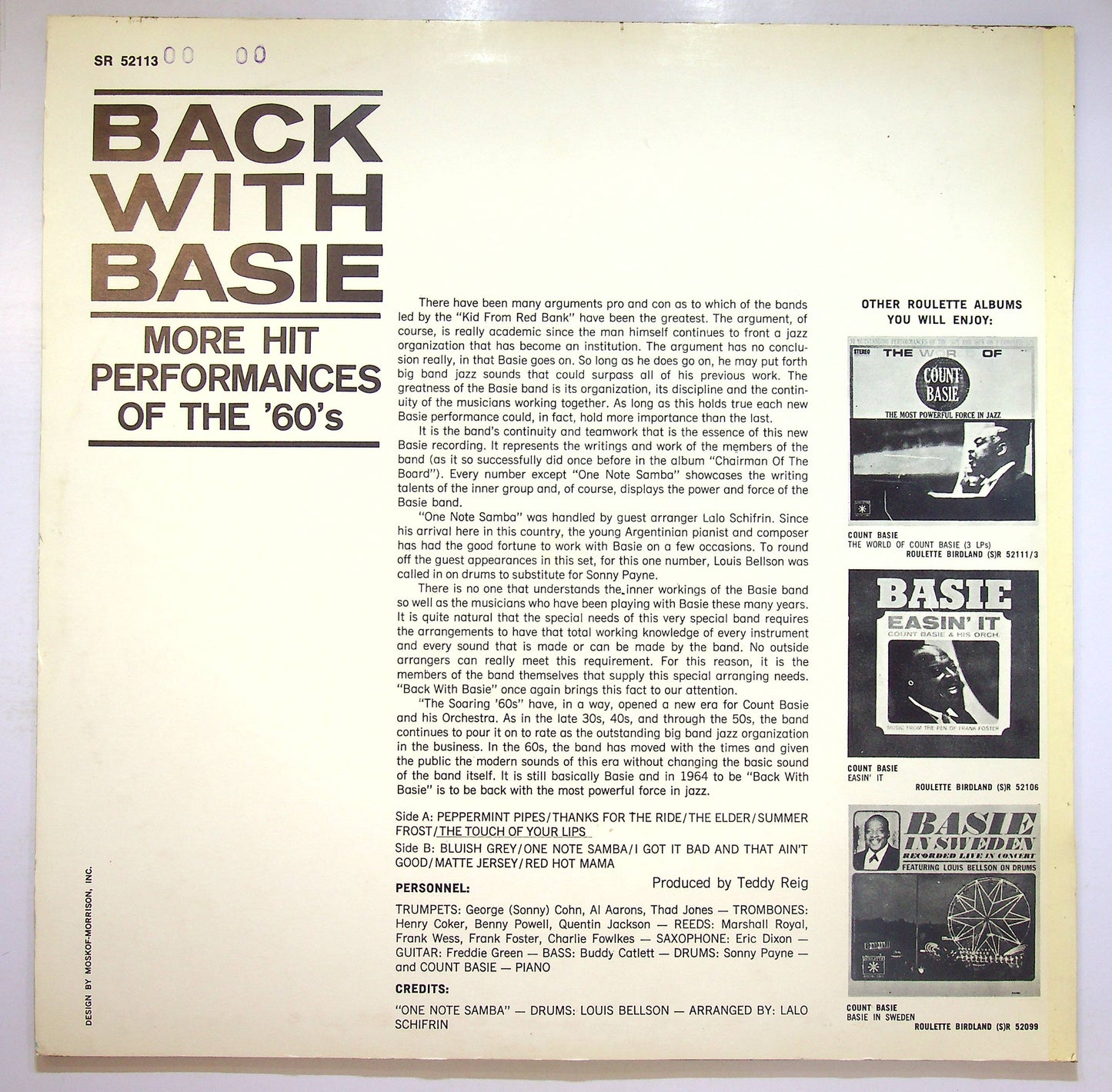 EBOND Count Basie - Back With Basie Vinile V076077