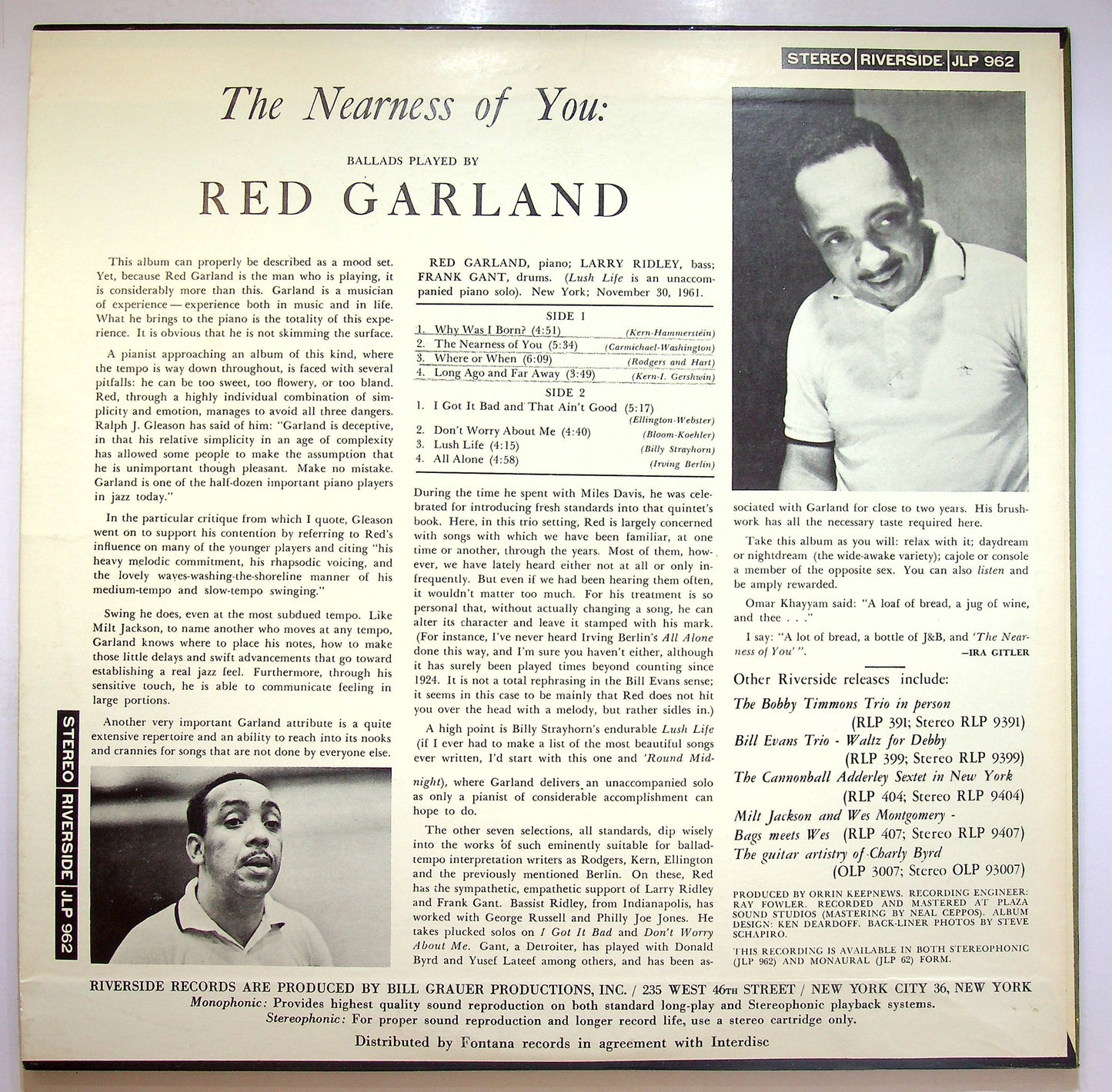 EBOND Red Garland - The Nearness Of You Vinile V076091