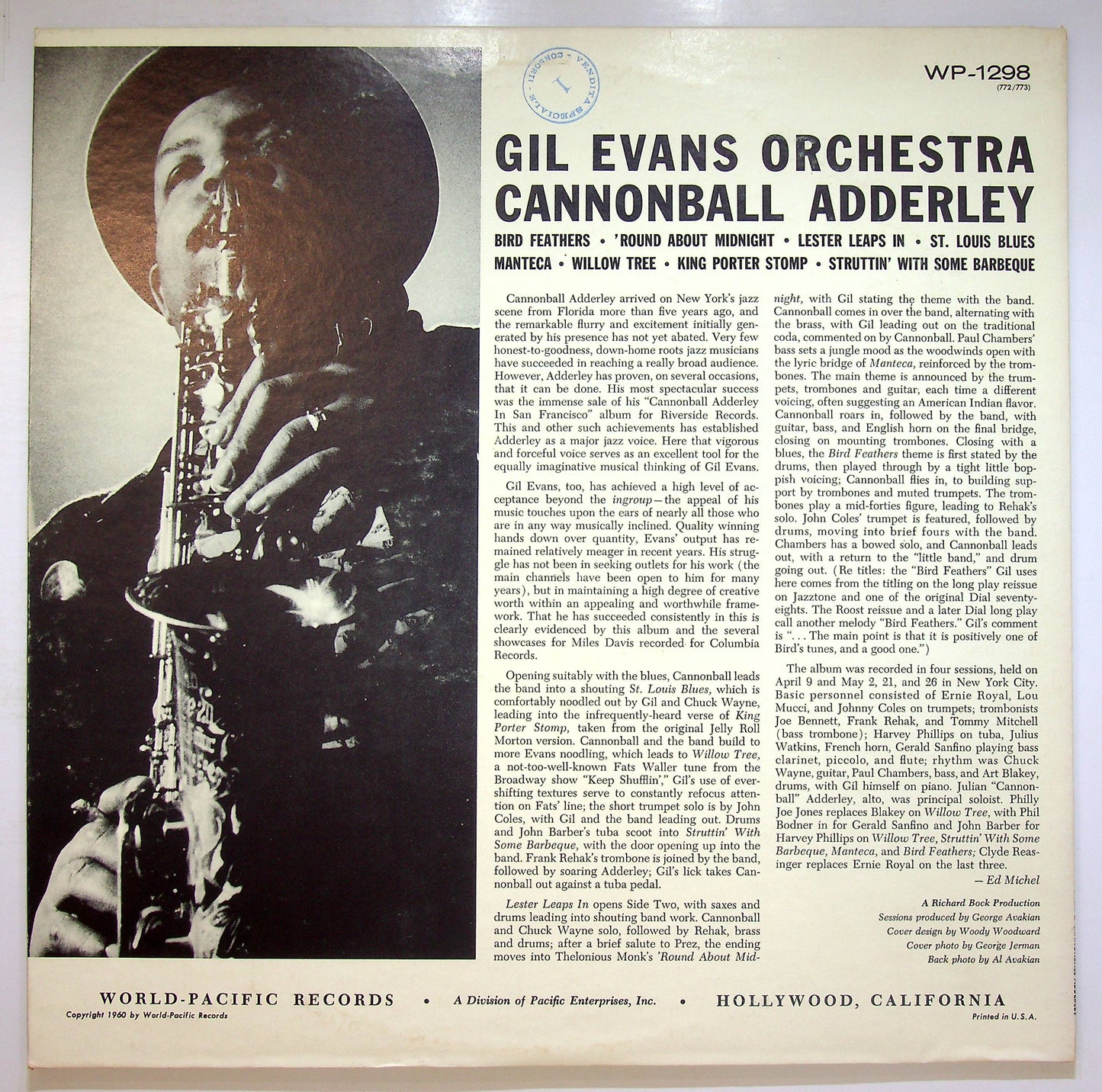 EBOND Gil Evans Orchestra Featuring Cannonball Adderley Vinile V076101