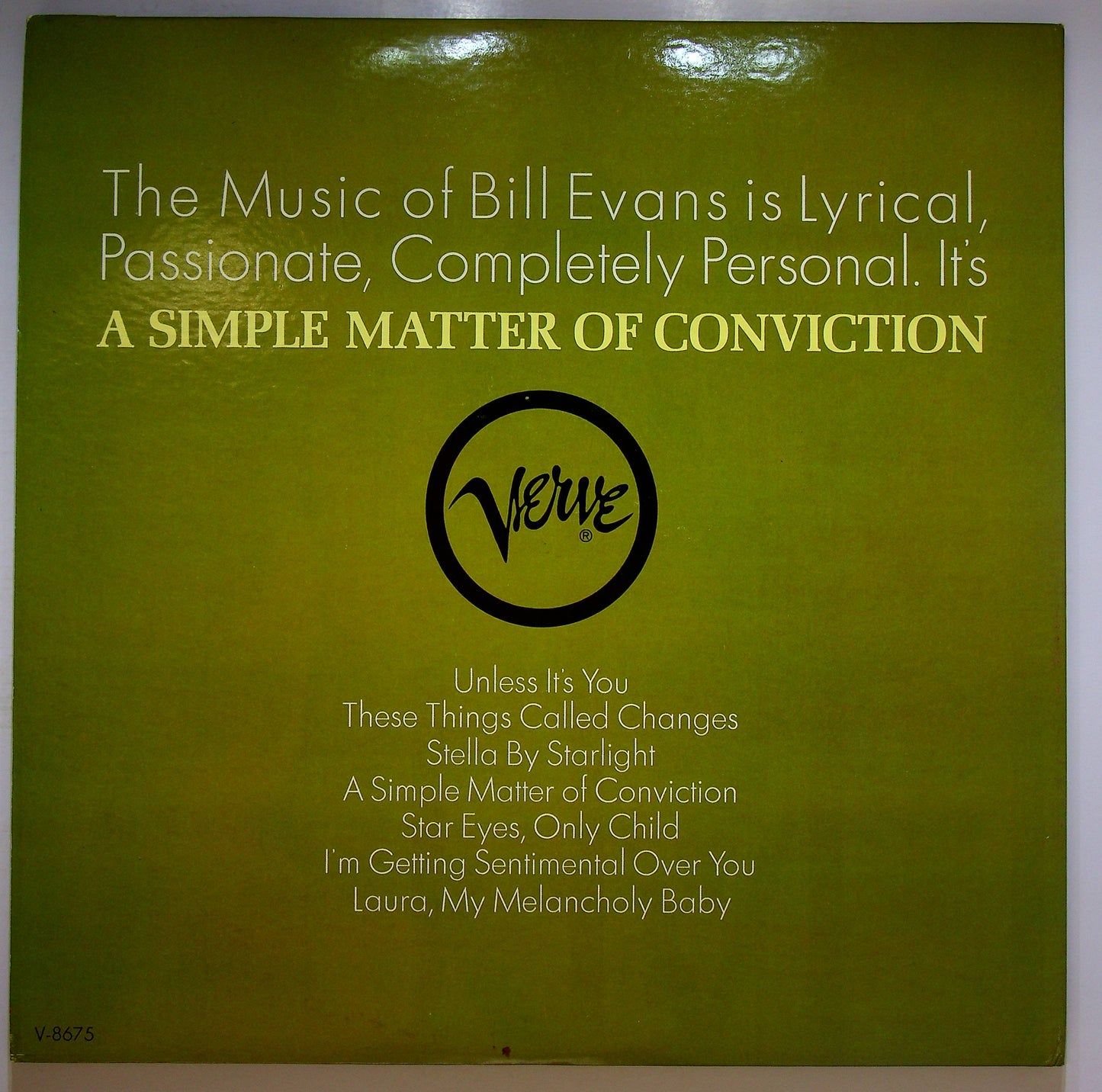 EBOND Bill Evans, Manne, Gomez - A Simple Matter Of Conviction Vinile V076110