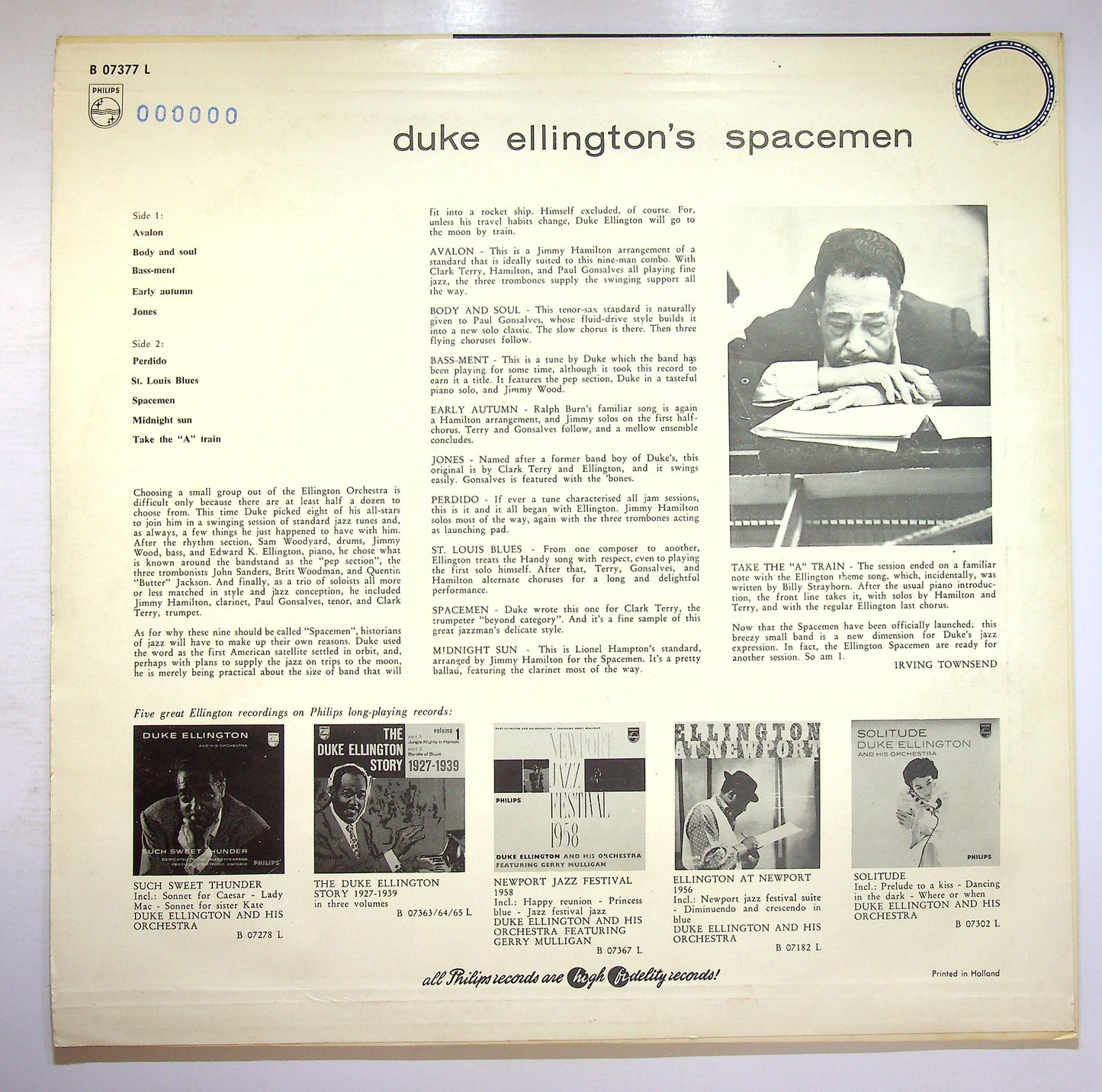 EBOND Duke Ellington's Spacemen - Duke Ellington's Spacemen Vinile V076111