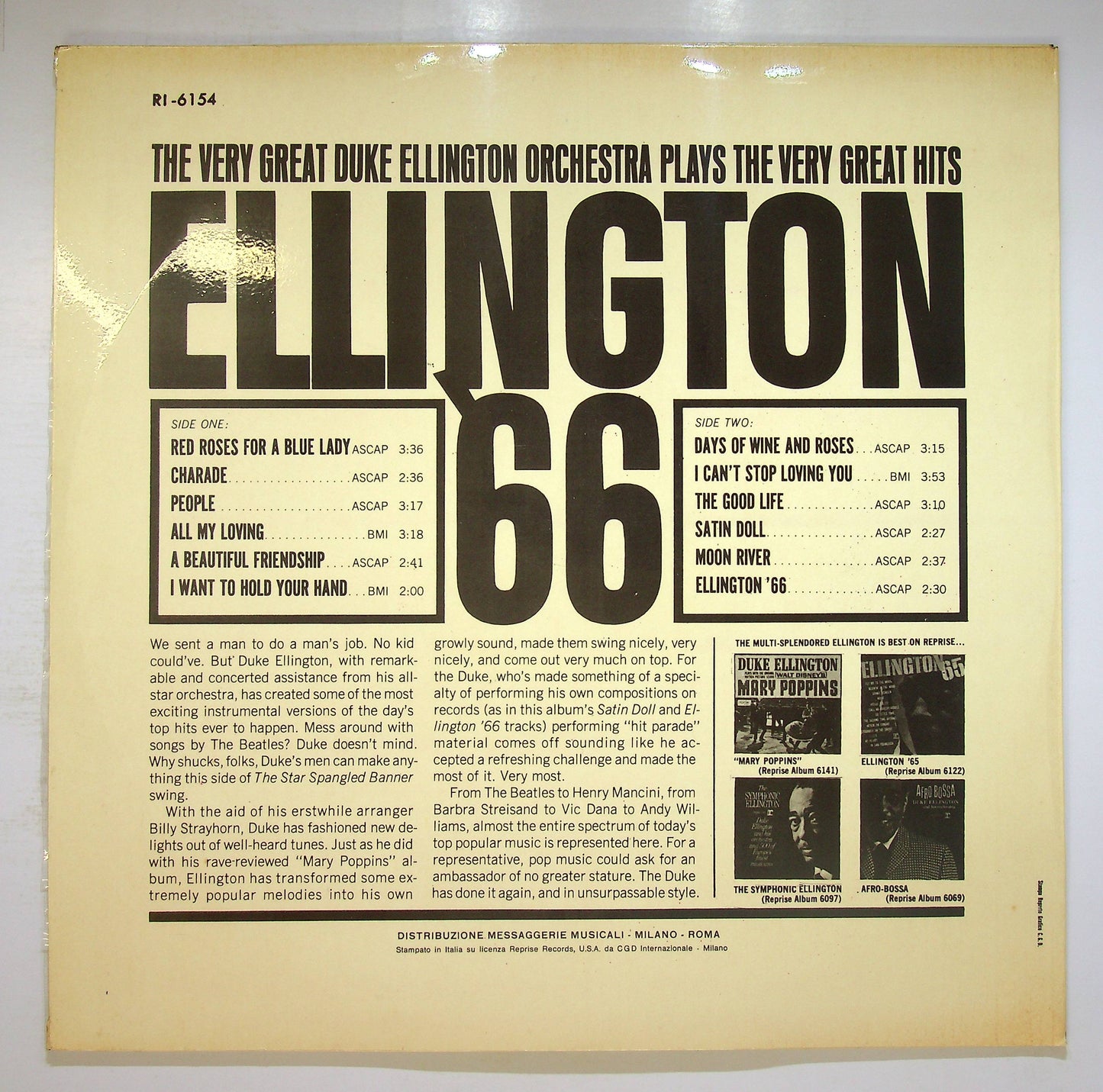 EBOND Duke Ellington - Ellington '66 Vinile V076112
